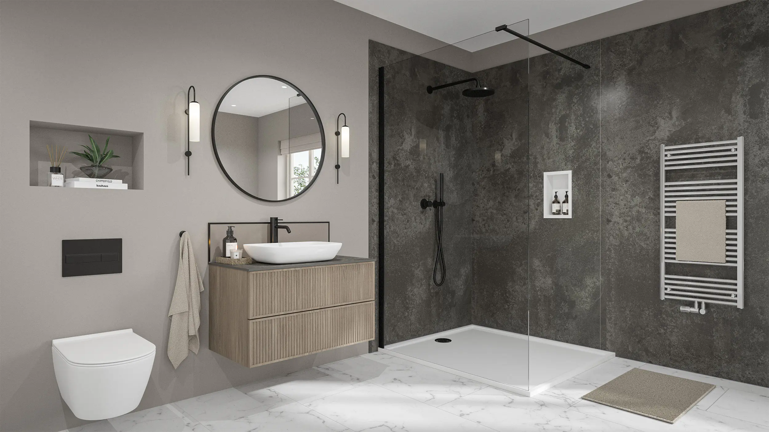 Wetwall Elite Wandpaneel  Magma 120 x 242 cm mit Nut & Feder