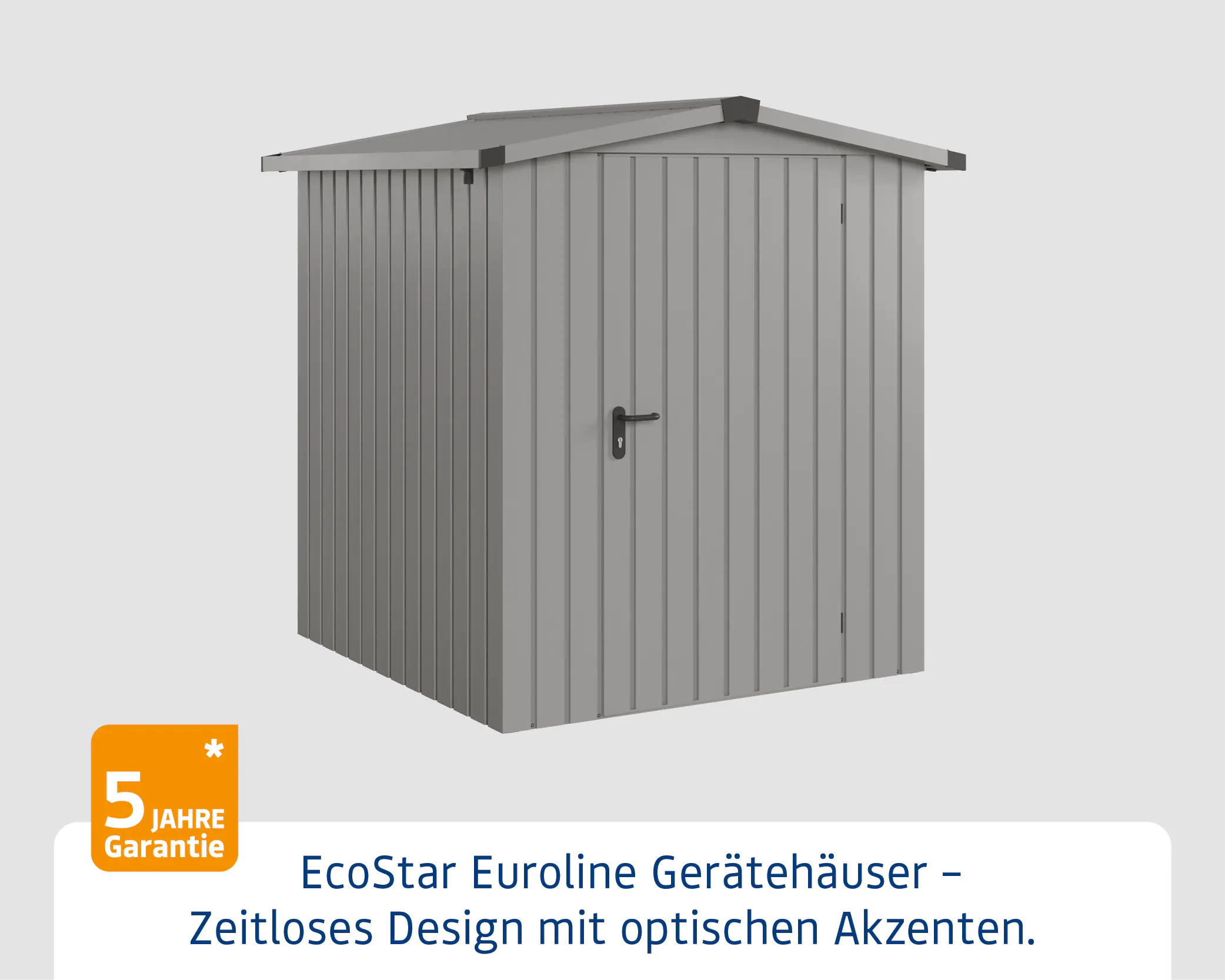 EcoStar Metallgerätehaus Euroline ESD2 graualuminium 166 x 166 cm 1-flg. EcoStar Metallgerätehaus Euroline ESD2 graualuminium 166 x 166 cm 1-flg.