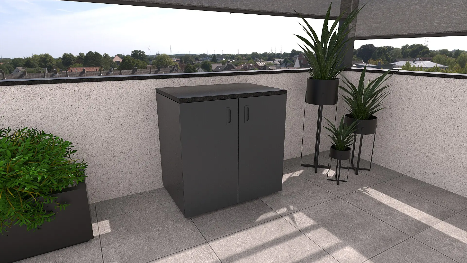 Bellano Living Element für Outdoorküchen inkl. 2 Türen anthrazit granit Bellano Living Element für Outdoorküchen inkl. 2 Türen anthrazit granit