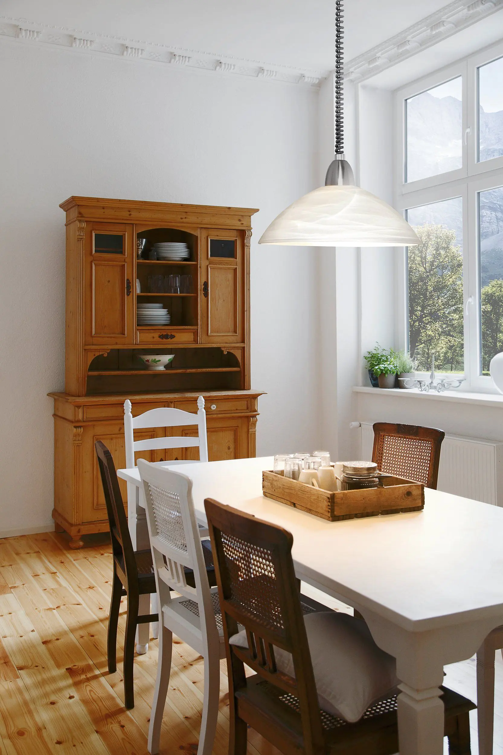 Eglo Pendelleuchte Lord 2 weiß grau 36 x 110 cm E27 Eglo Pendelleuchte Lord 2 weiß grau 36 x 110 cm E27