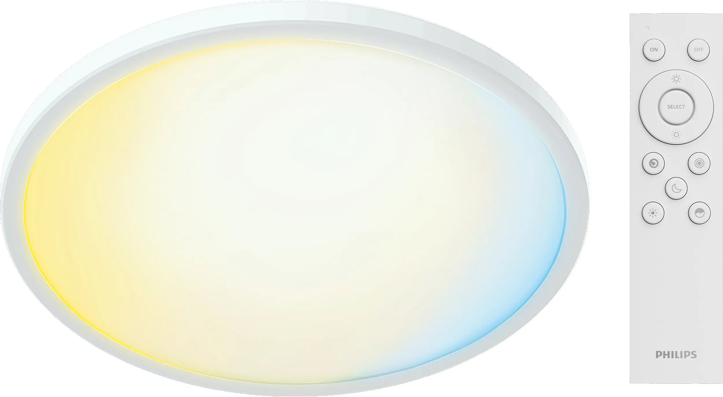 Philips LED Deckenleuchte Valen weiß Ø 42 x 2 cm warmweiß-kaltweiß dimmbar