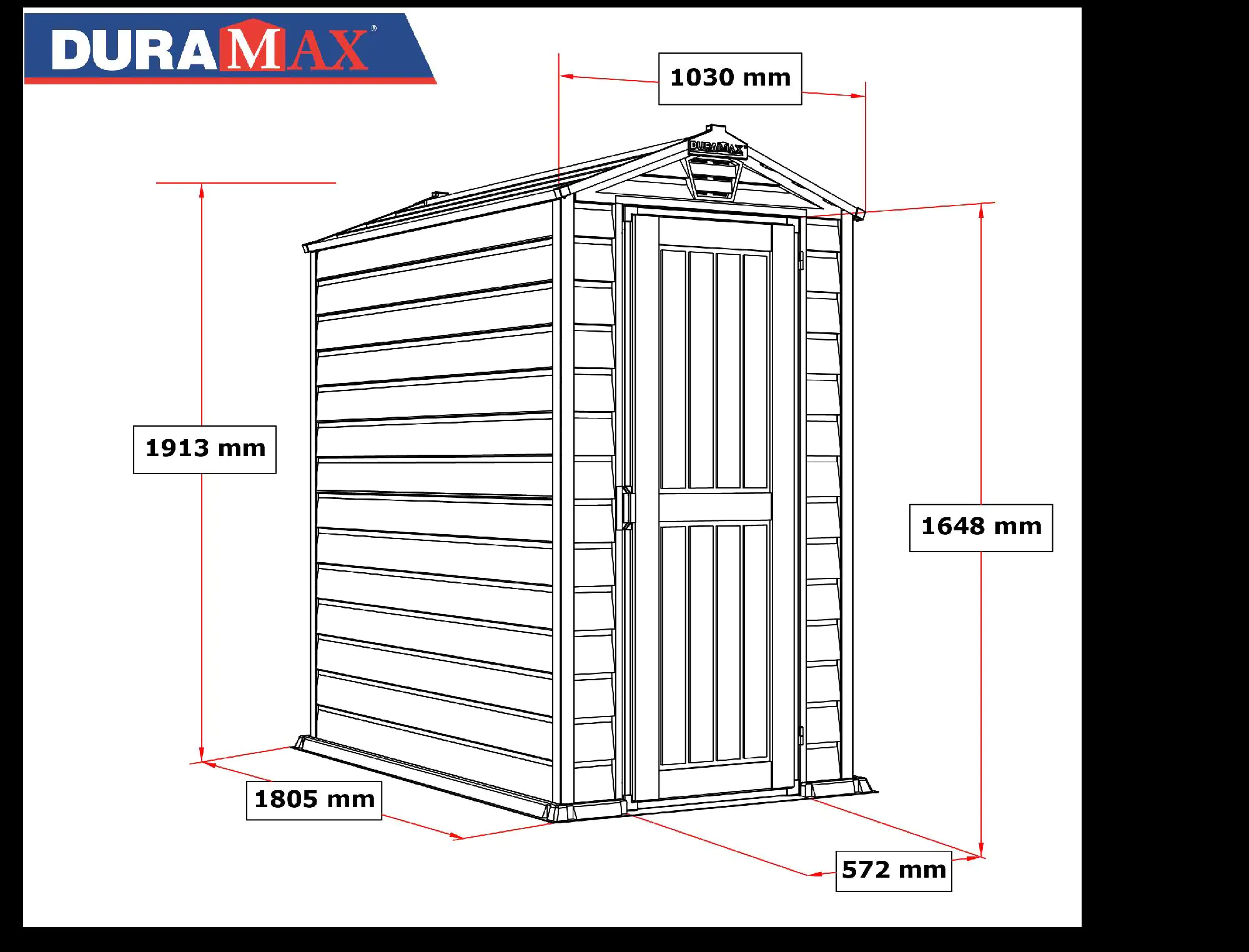Duramax Kunststoffgerätehaus Evermore 4x6 102,7 x 170,5 x 191,3 cm (LxBxH) Duramax Kunststoffgerätehaus Evermore 4x6 102,7 x 170,5 x 191,3 cm (LxBxH)