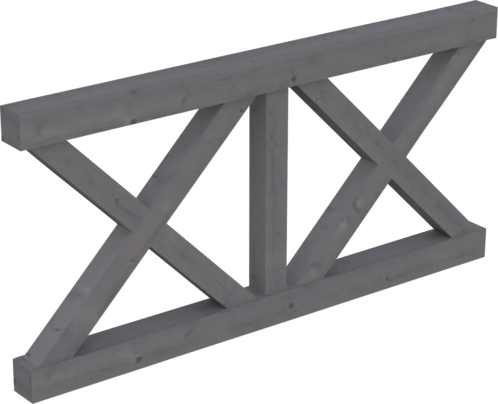 SKAN HOLZ Brüstung Andreaskreuz 170 x 84 cm Fichte