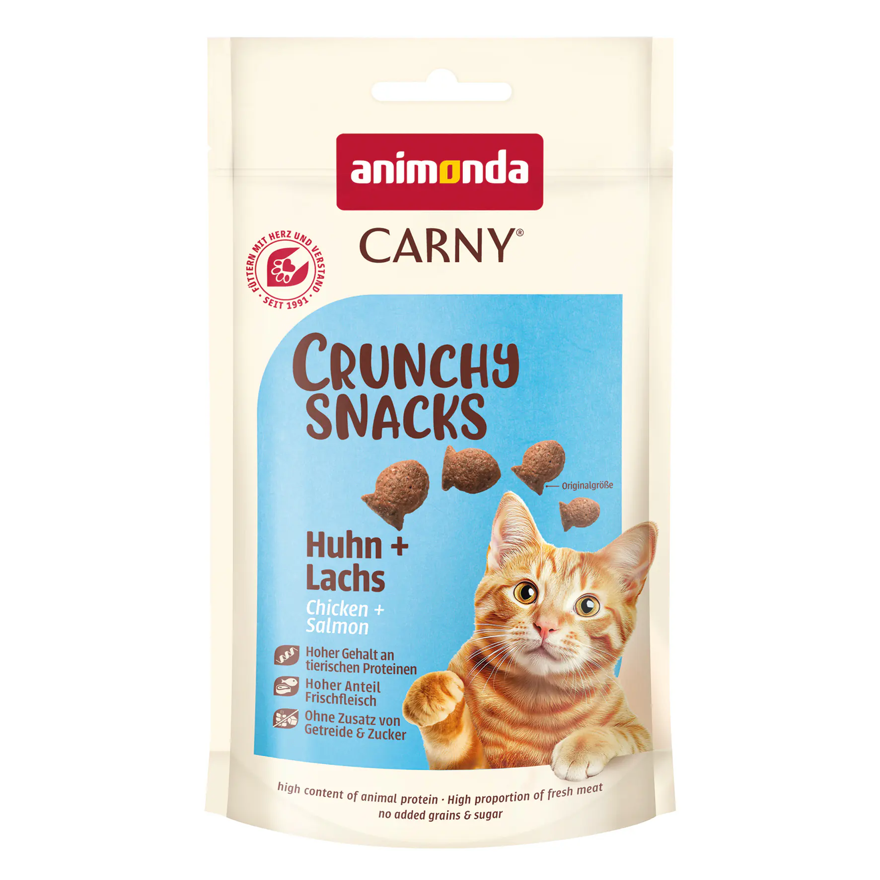 Carny Crunchy Katzen Leckeri 50 g Huhn & Lachs