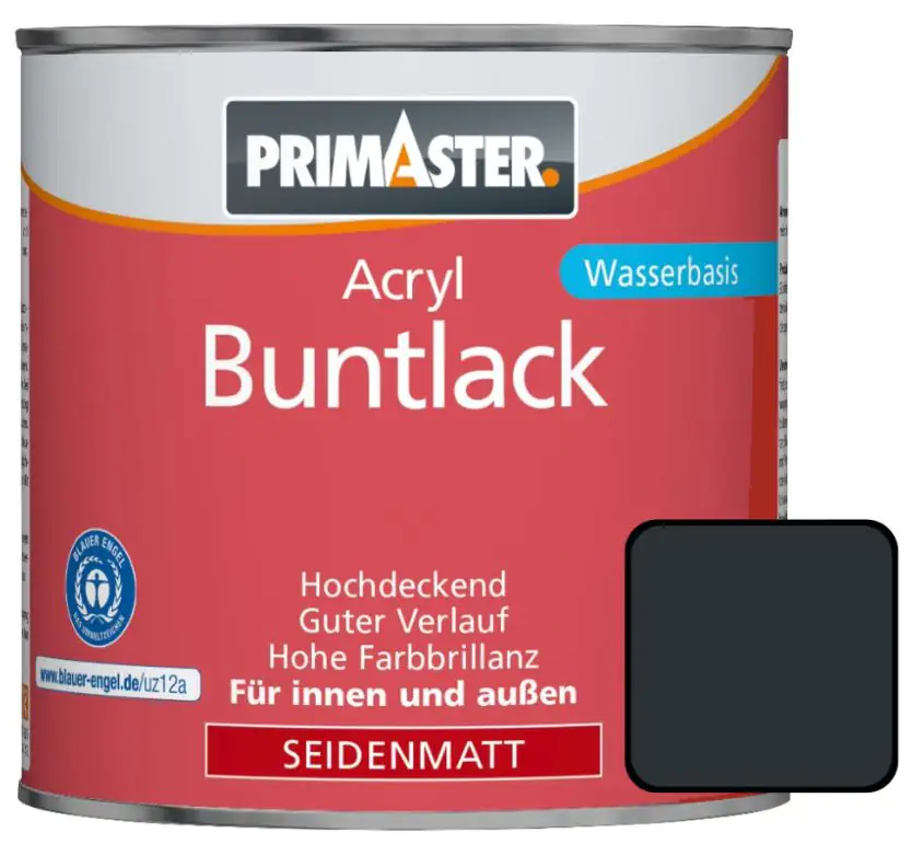 Primaster Acryl Buntlack RAL 7016 750 ml anthrazitgrau seidenmatt Primaster Acryl Buntlack RAL 7016 750 ml anthrazitgrau seidenmatt