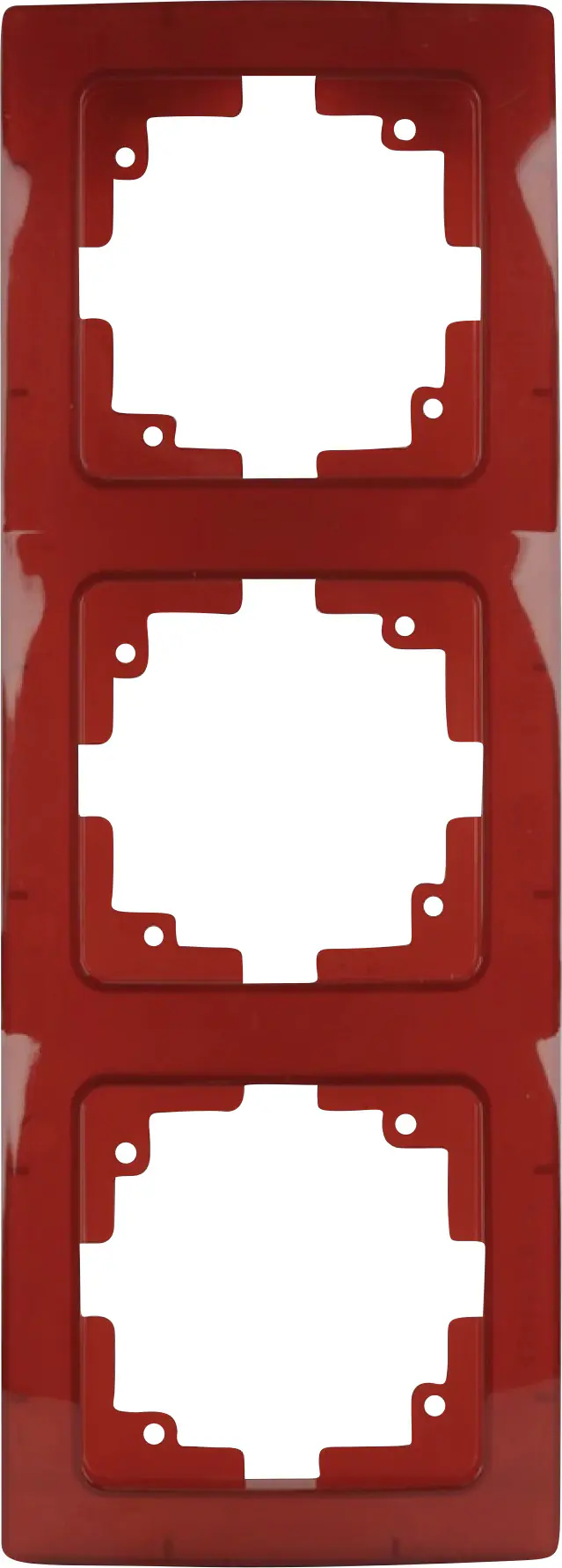 Unitec Abdeckrahmen Monaco 3-fach rot