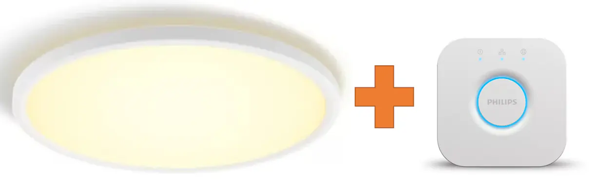 Philips Hue LED Deckenleuchte Tento + Bridge rund weiß Ø 42,1 cm warmweiß-kaltweiß Philips Hue LED Deckenleuchte Tento + Bridge rund weiß Ø 42,1 cm warmweiß-kaltweiß