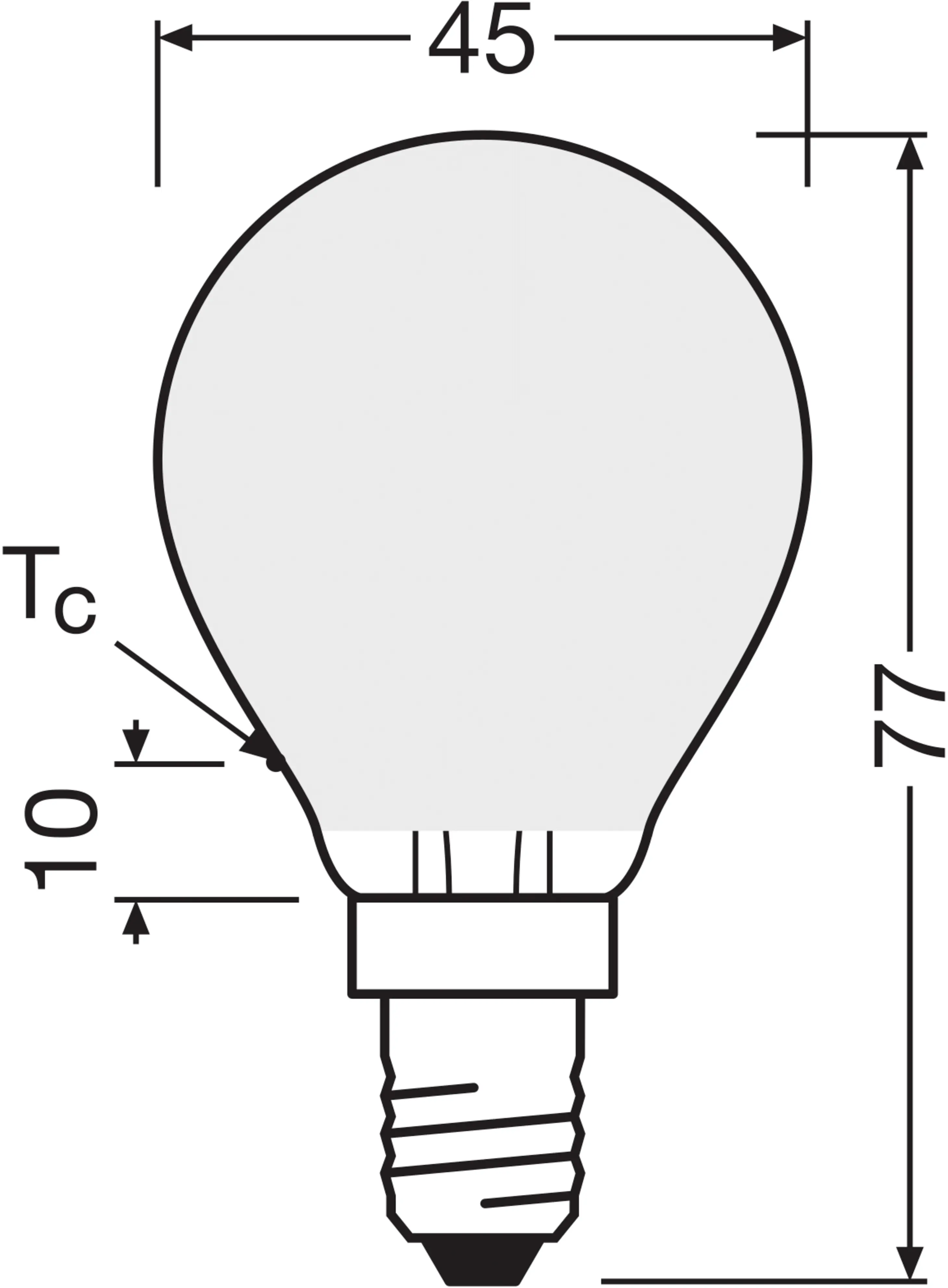 Bellalux LED Leuchtmittel Klassik P25 E14 2,5 W warmweiß weiß matt