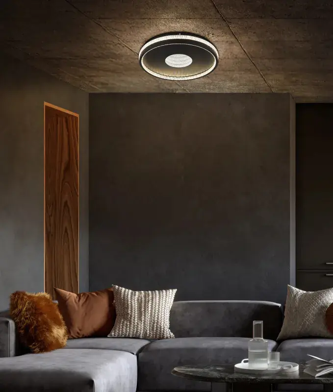 Globo Deckenleuchte Shirley 41 x 6,5 cm Ø x H schwarz CCT