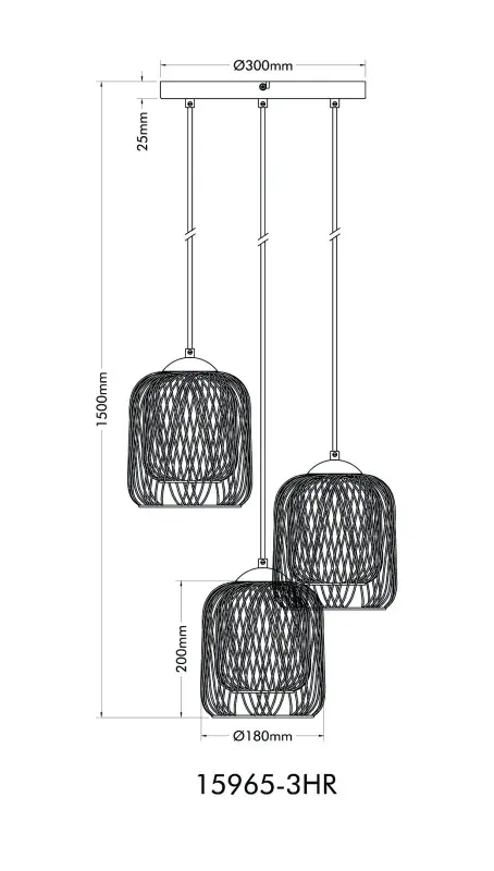 Globo Hängeleuchte Dichti Ø 39,4 x 150 cm sandfarben matt