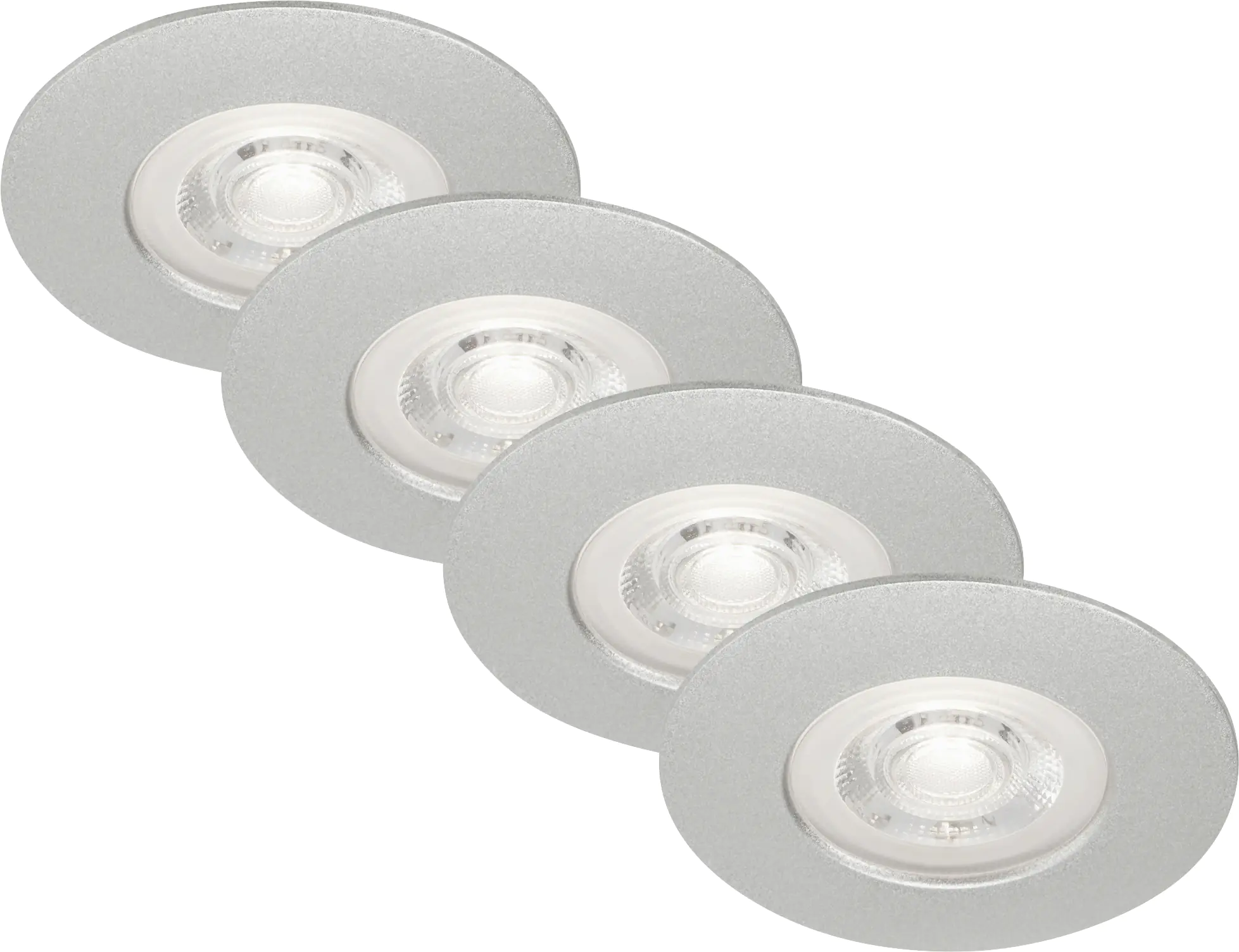Briloner LED-Einbauleuchten Kulana 4er Set Mini 4,9W 480lm chrom-matt