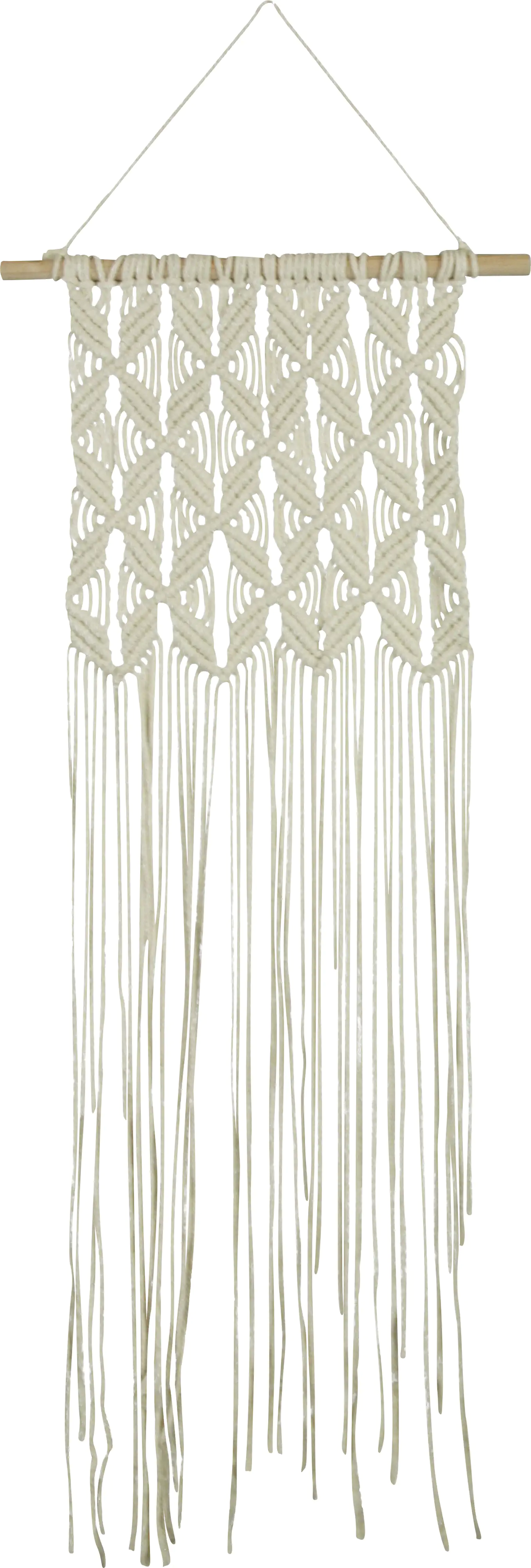 Dijk Aufhänger Makramee und Stoff creme