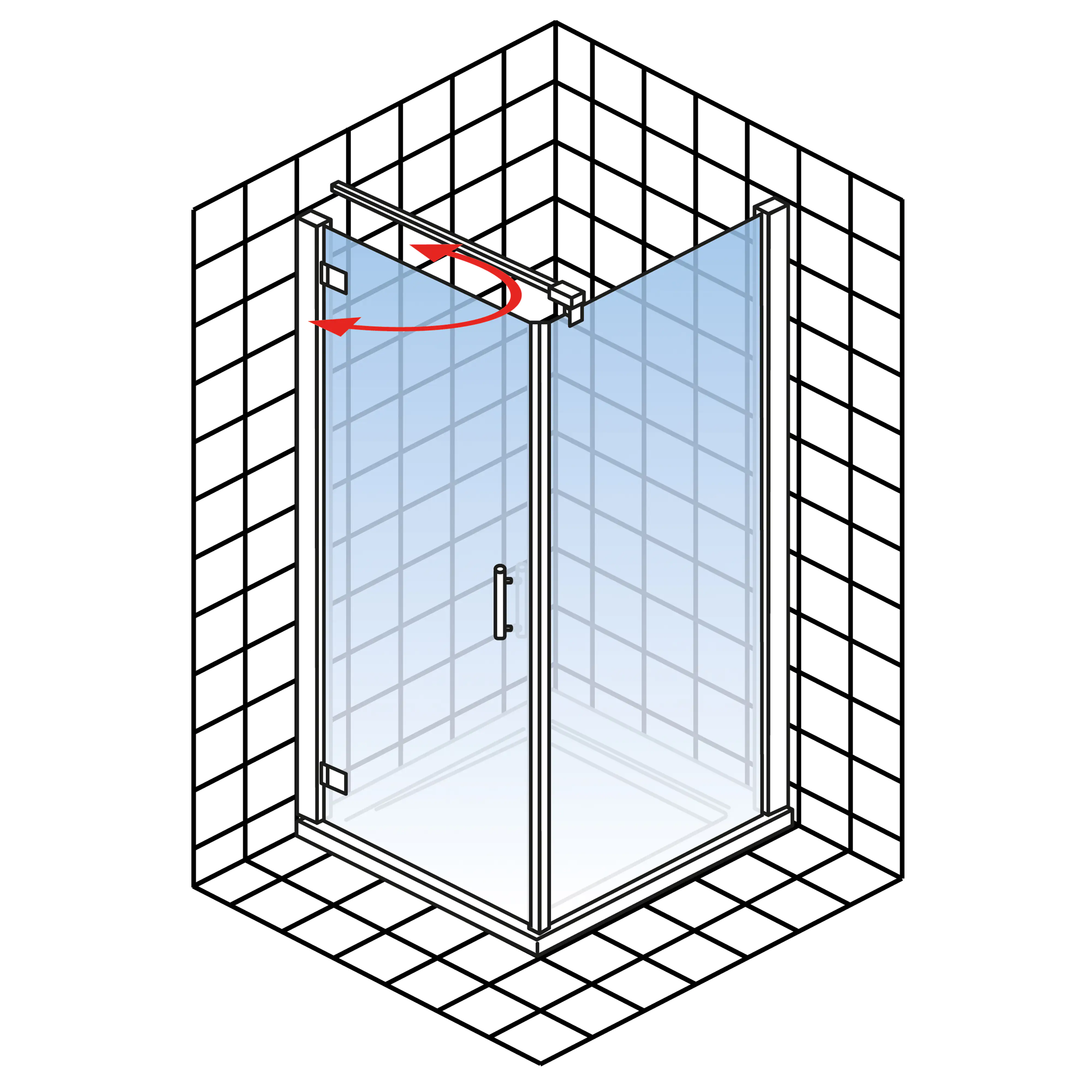 4060991061011_5 Schulte Drehtür Seitenwand 80 x 80 cm Toura