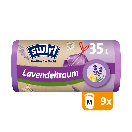 Swirl® 35 L Duft-Müllbeutel Lavendeltraum Reißfest & Dicht