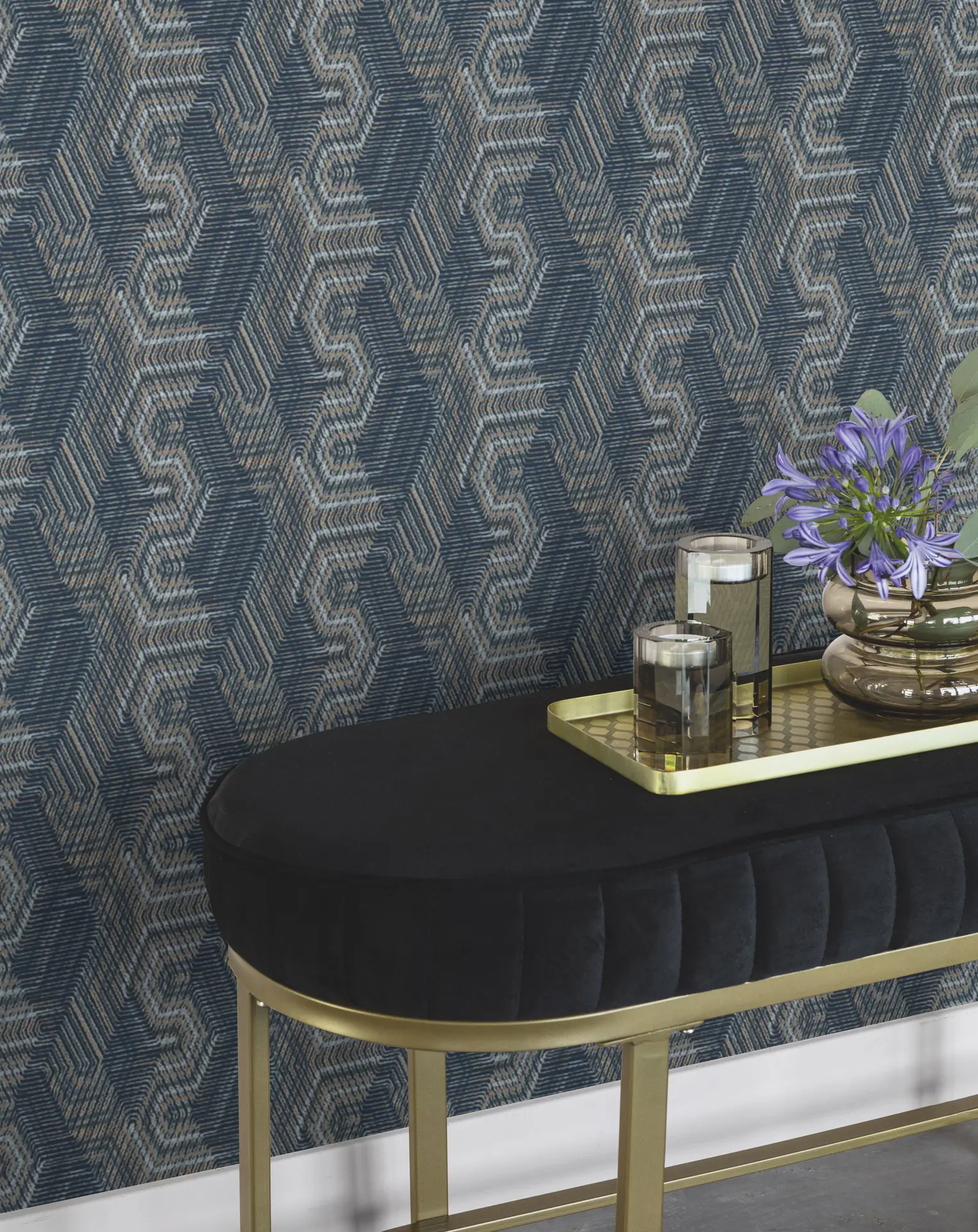 Rasch Vliestapete 751949 Blau-Dunkelblau Muster & Motive 10,05 m x 0,53 m