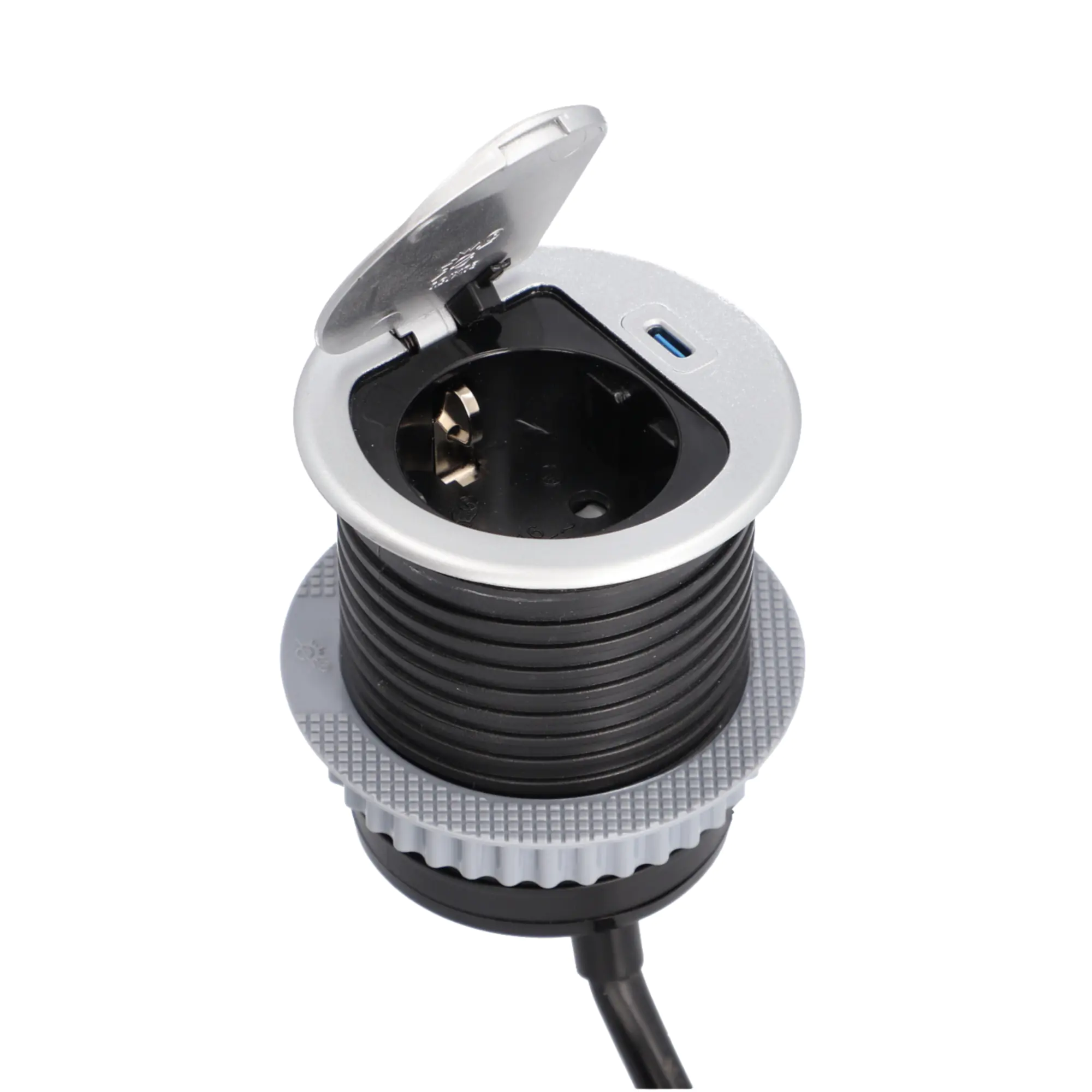 UniTEC Einbausteckdose Tischsteckdose mit USB C 1,5 m UniTEC Einbausteckdose Tischsteckdose mit USB C 1,5 m