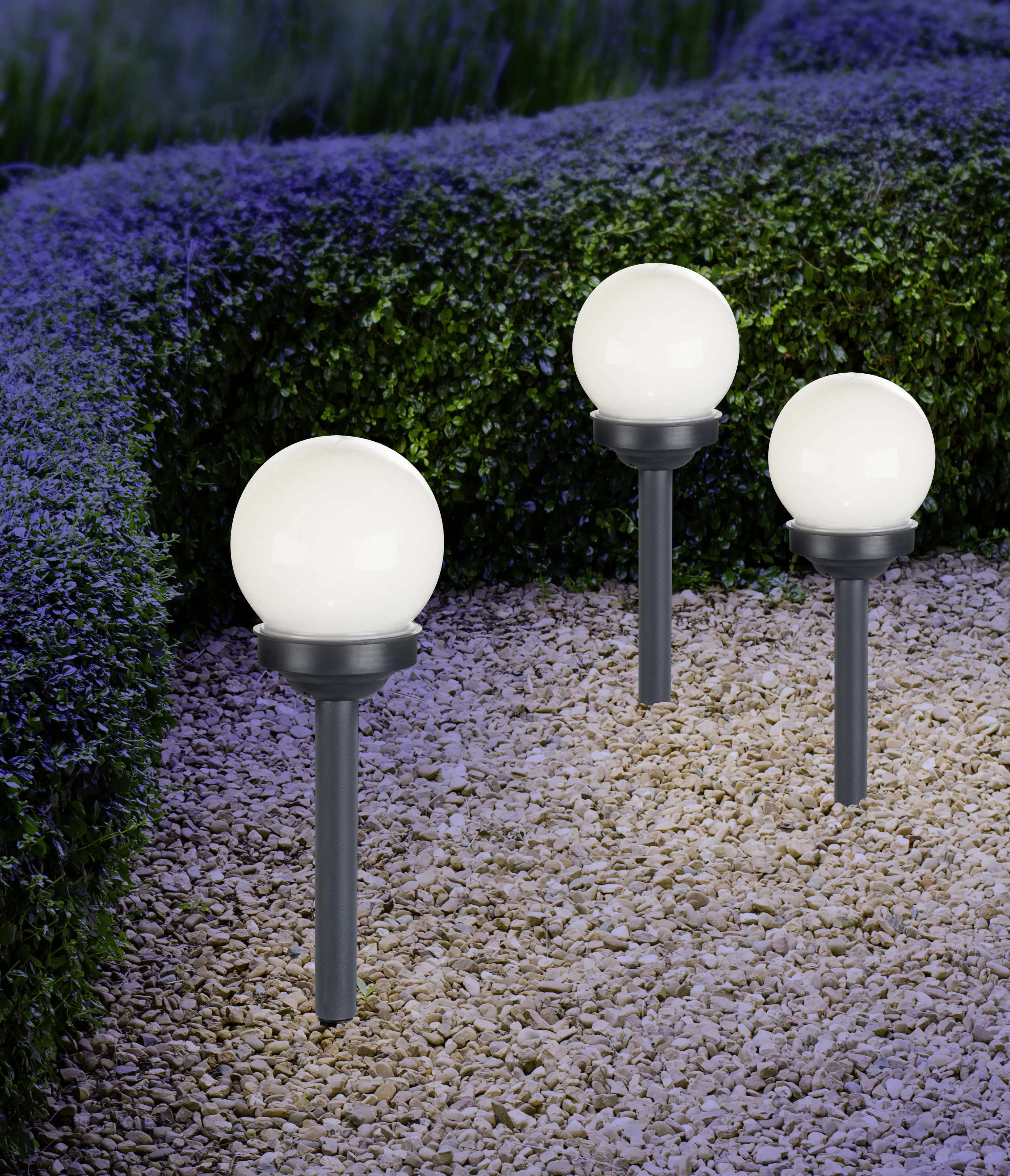 Globo LED Solarleuchte grau 35 x 10 cm