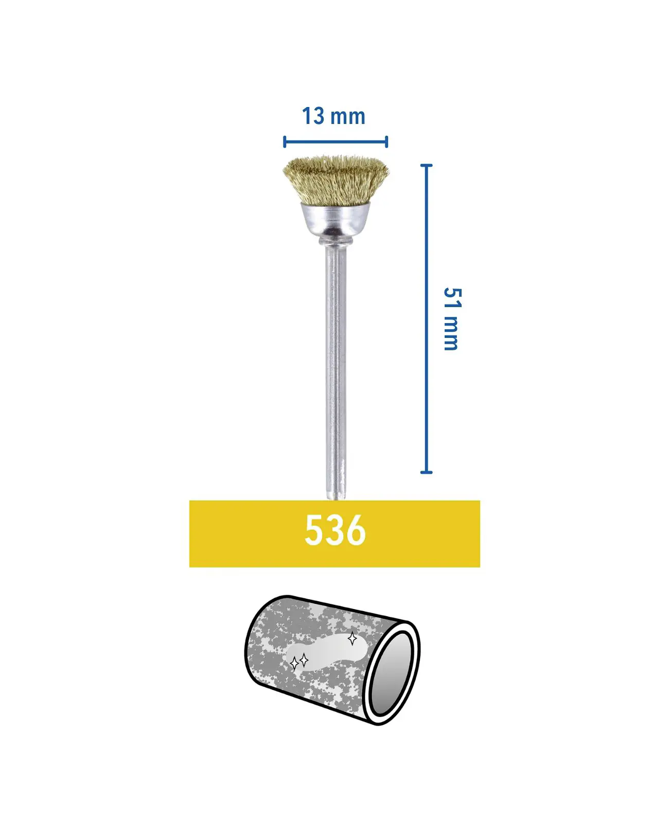 Dremel Messingbürste Ø 13,0 mm 2er-Pack 536