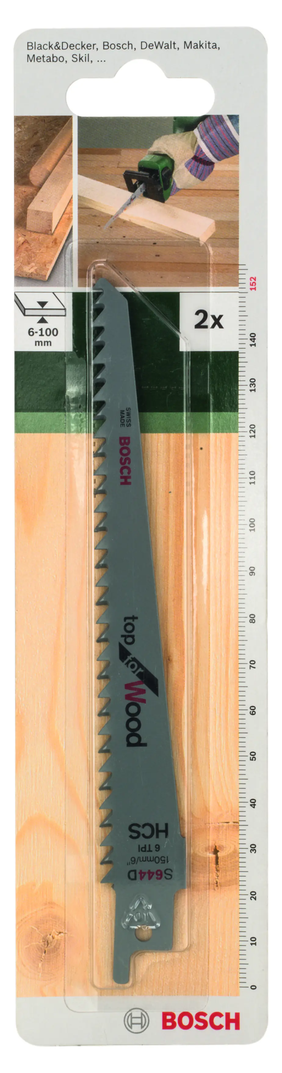 Bosch HCS Säbelsägeblatt S 644 DTop for Wood 2 Stück Bosch HCS Säbelsägeblatt S 644 DTop for Wood 2 Stück
