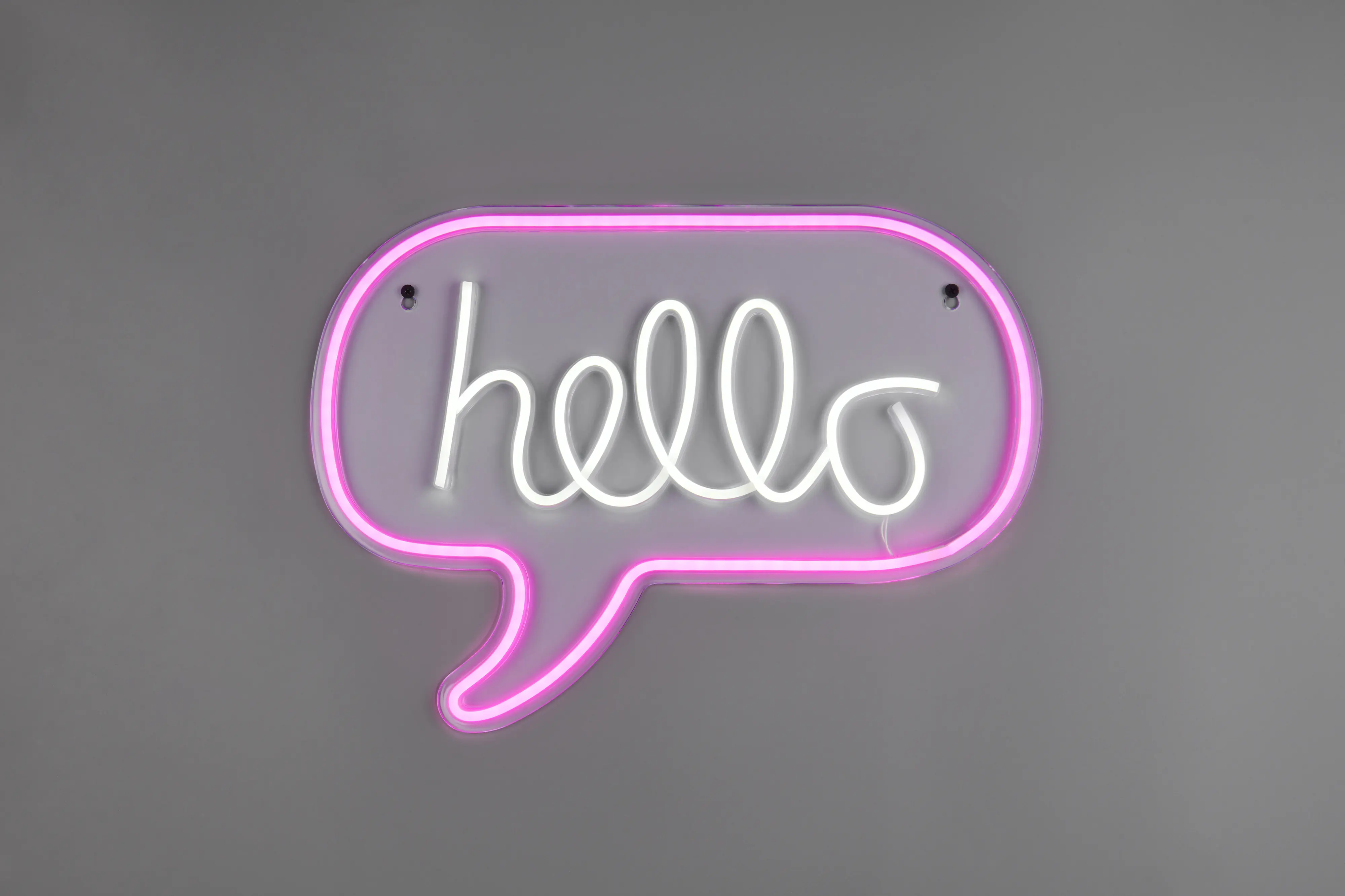 Reality LED Wandleuchte Hello 43 x 31 cm warmweiß transparent Reality LED Wandleuchte Hello 43 x 31 cm warmweiß transparent