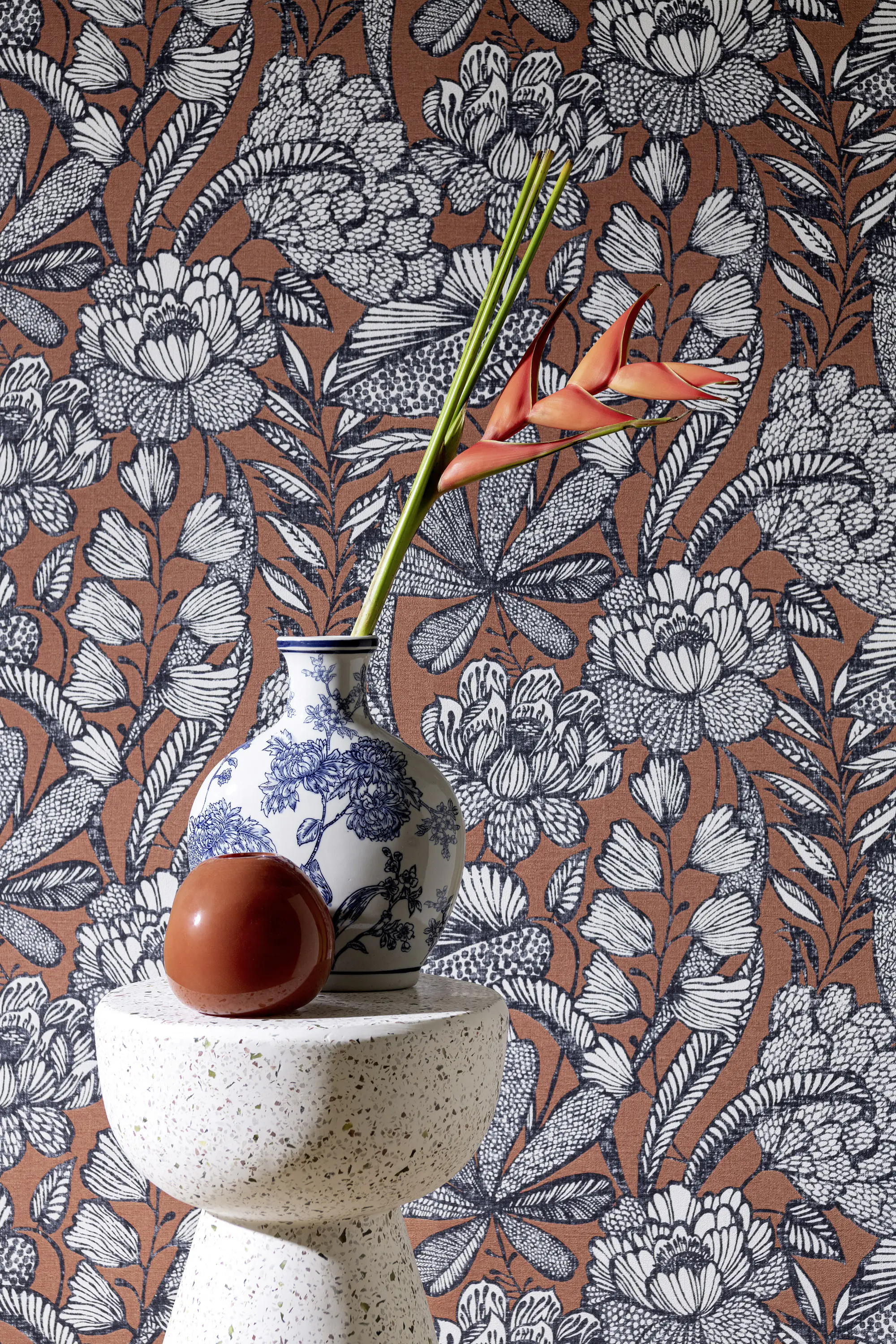 Rasch Vliestapete 555370 Rot-Terra Muster & Motive 10,05 m x 0,53 m