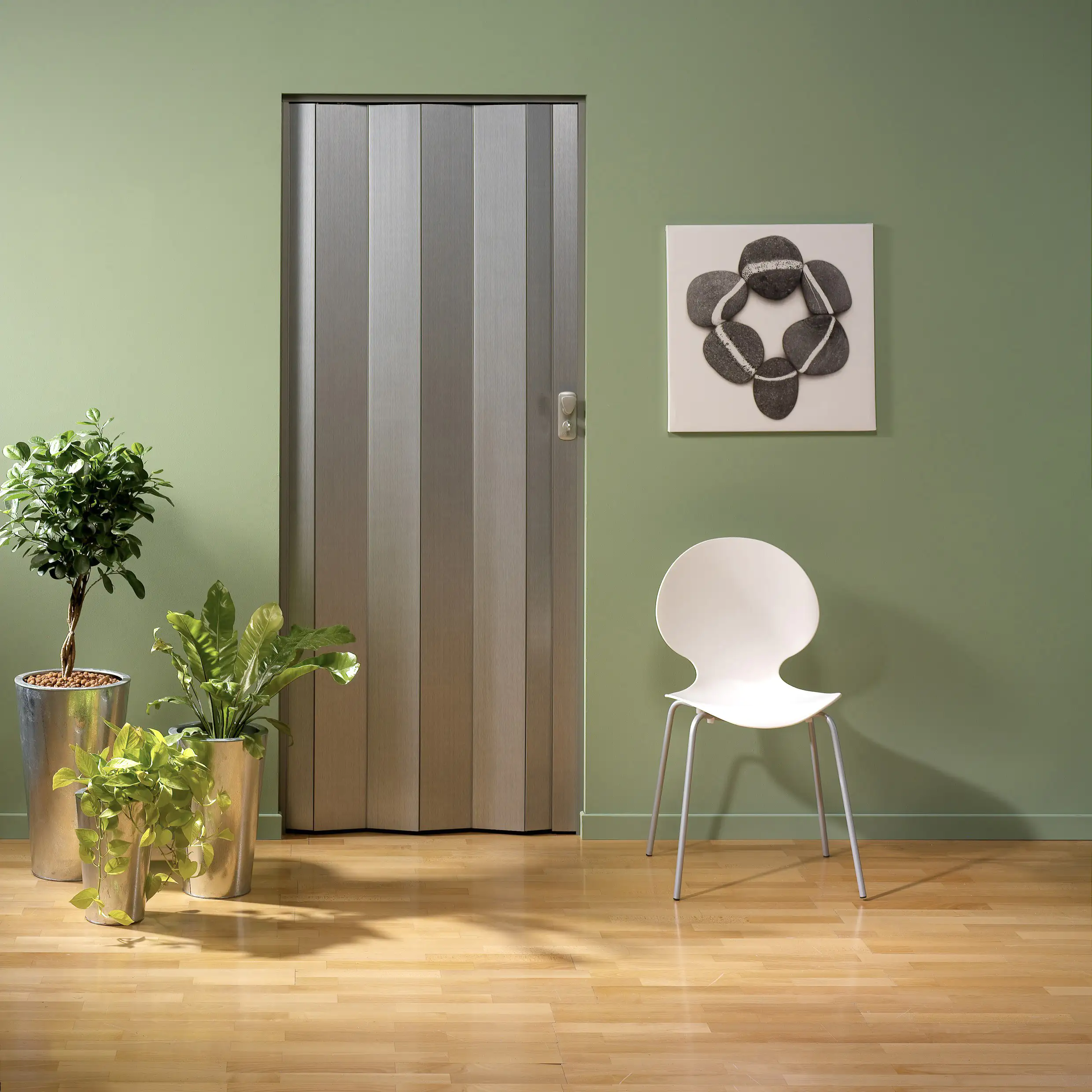 Grosfillex Falttür Spacy Lärche grau 84 x 205 cm