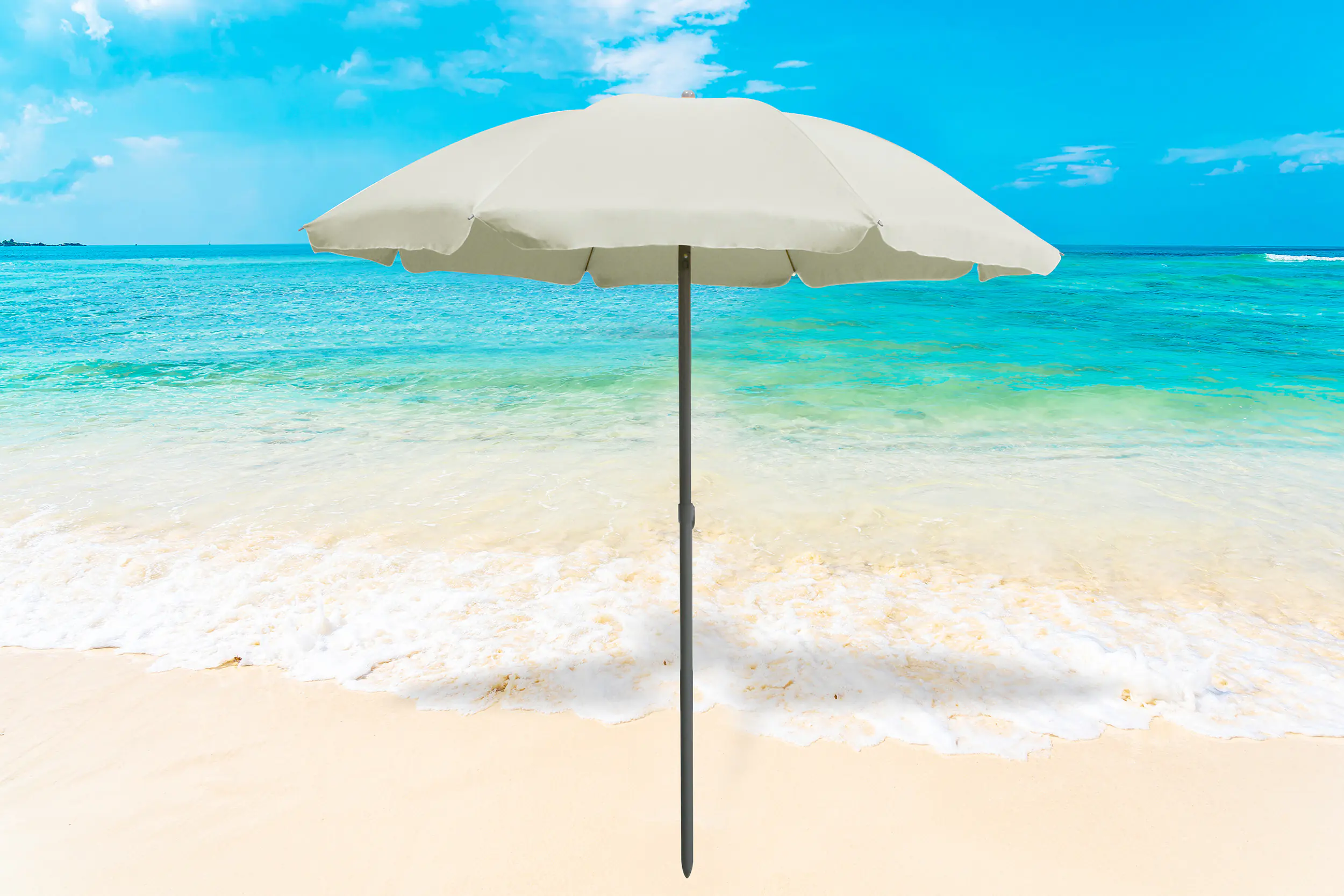 TrendLine Sonnenschirm creme Ø 180 cm 