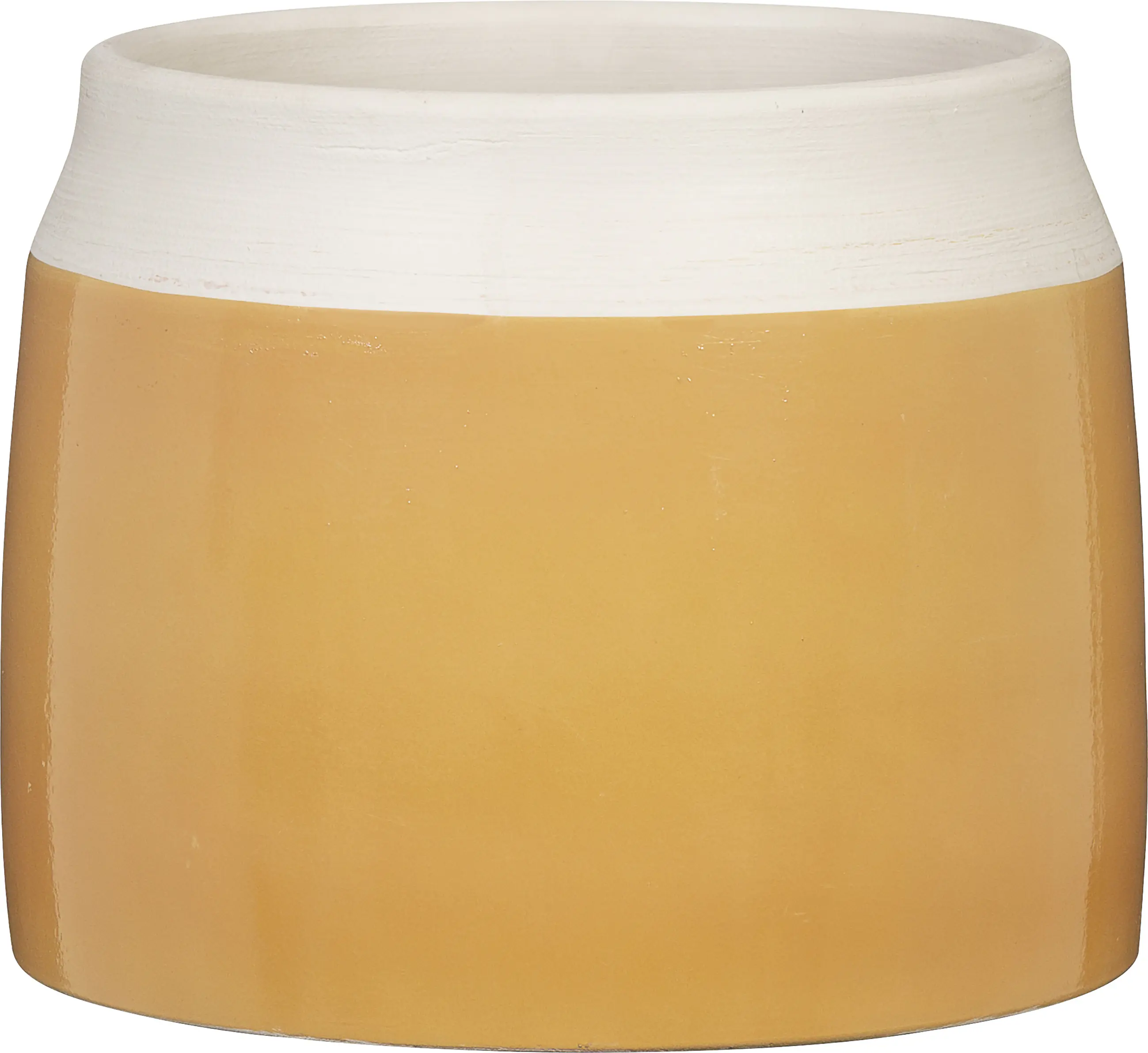 Scheurich Übertopf Serie Naranja 717 Keramik gelb-beige Ø 12 x 12 cm 