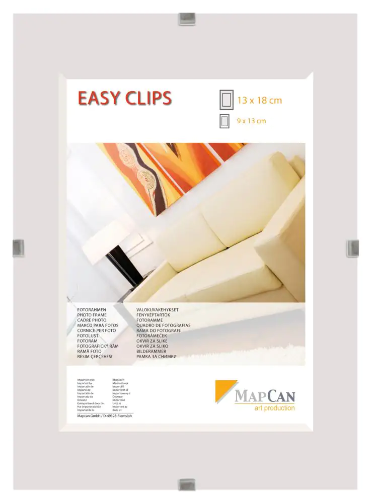Cliprahmen Easyclips Normalglas 10,5 x 15 cm