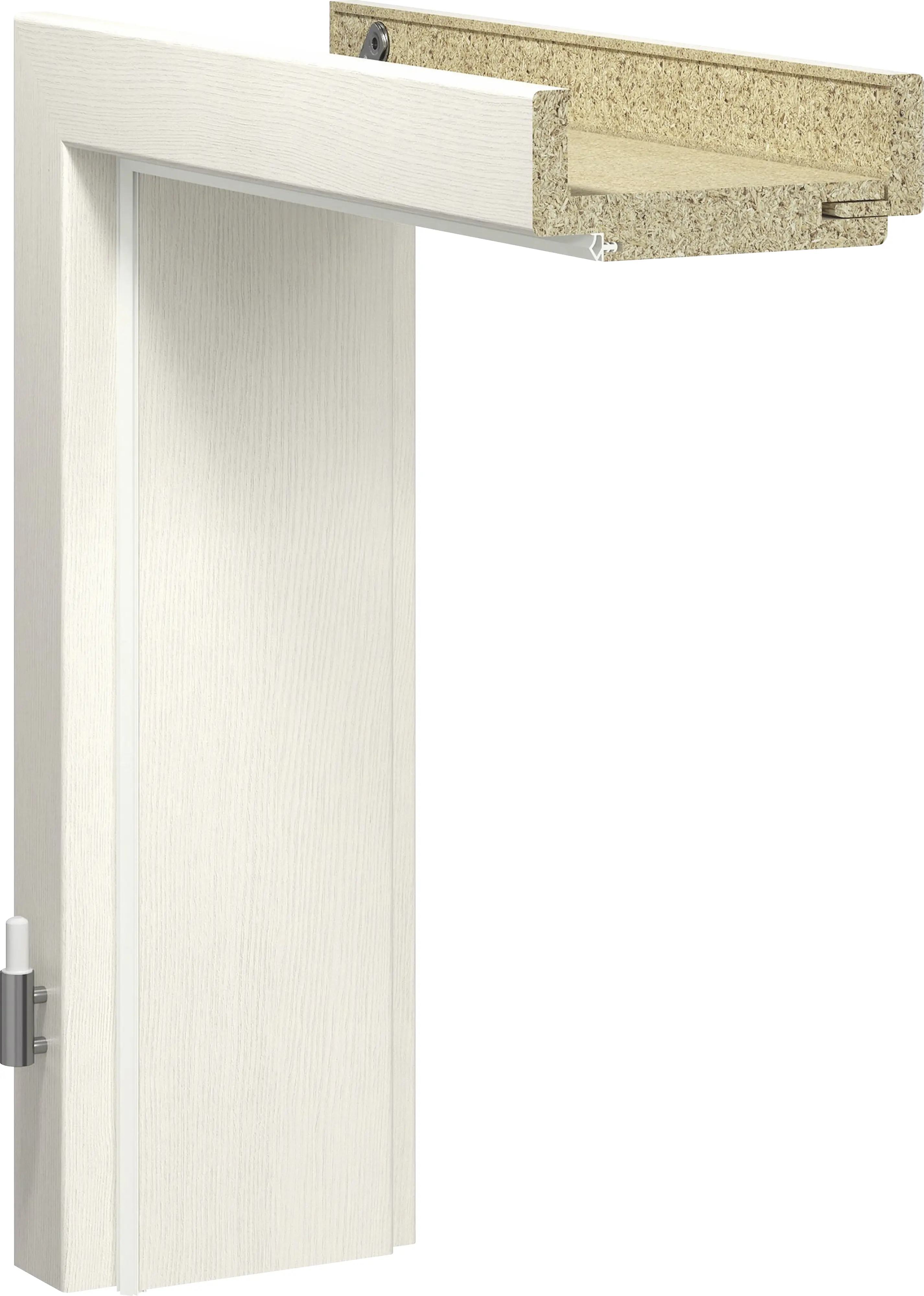 GetaDoor Zarge CPL Pinie Weiß 73,5 cm DIN links