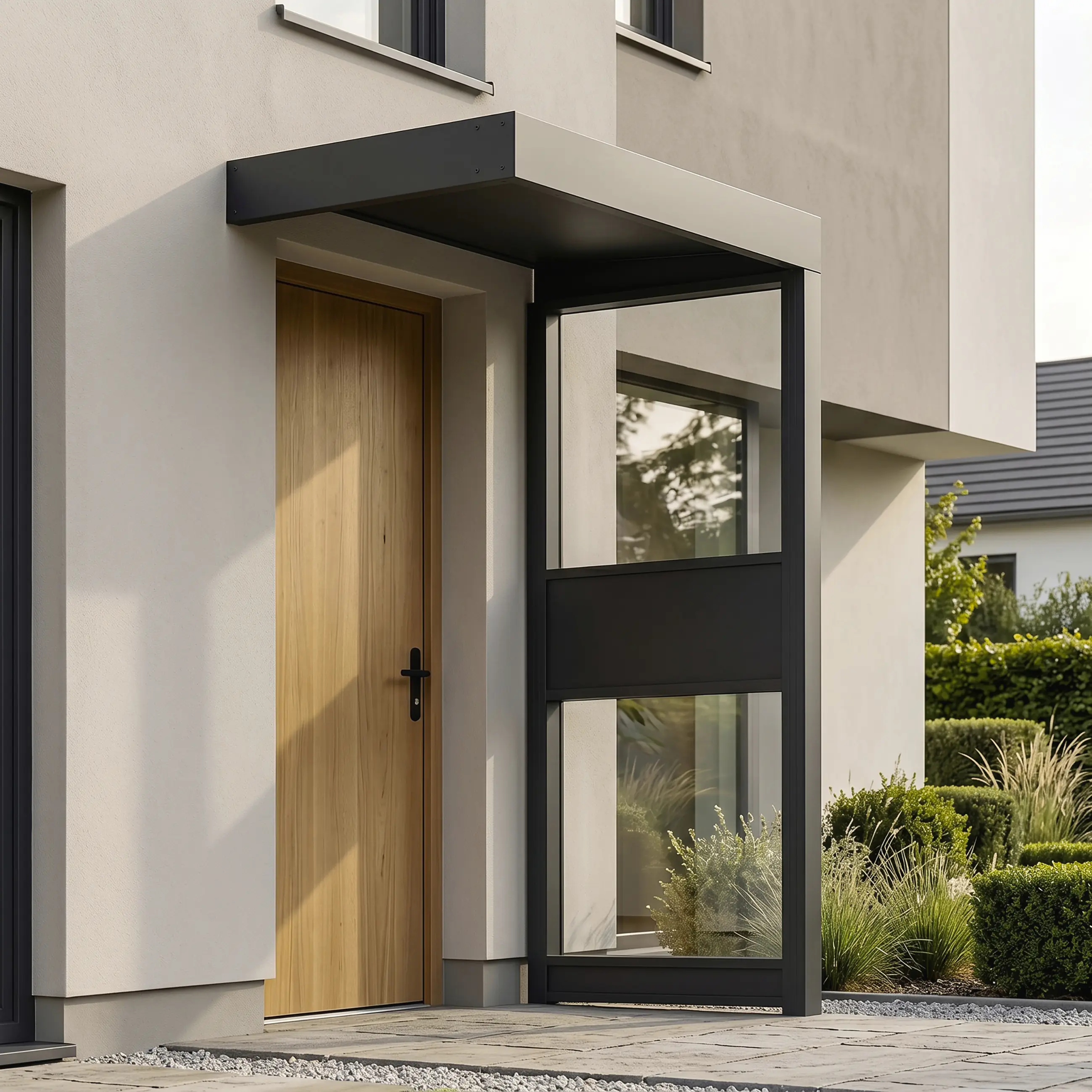 Canopia Vordach Sophia 1600 Side Wall Aluminium grau 160 x 96 cm