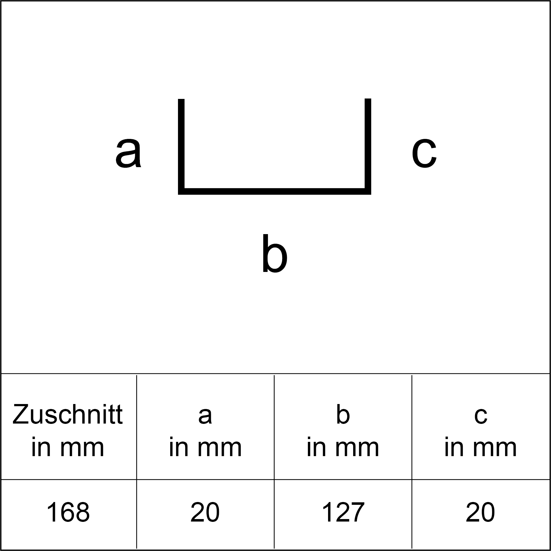 Sarei U-Profil HG6 1000 x 127 x 20 mm natur