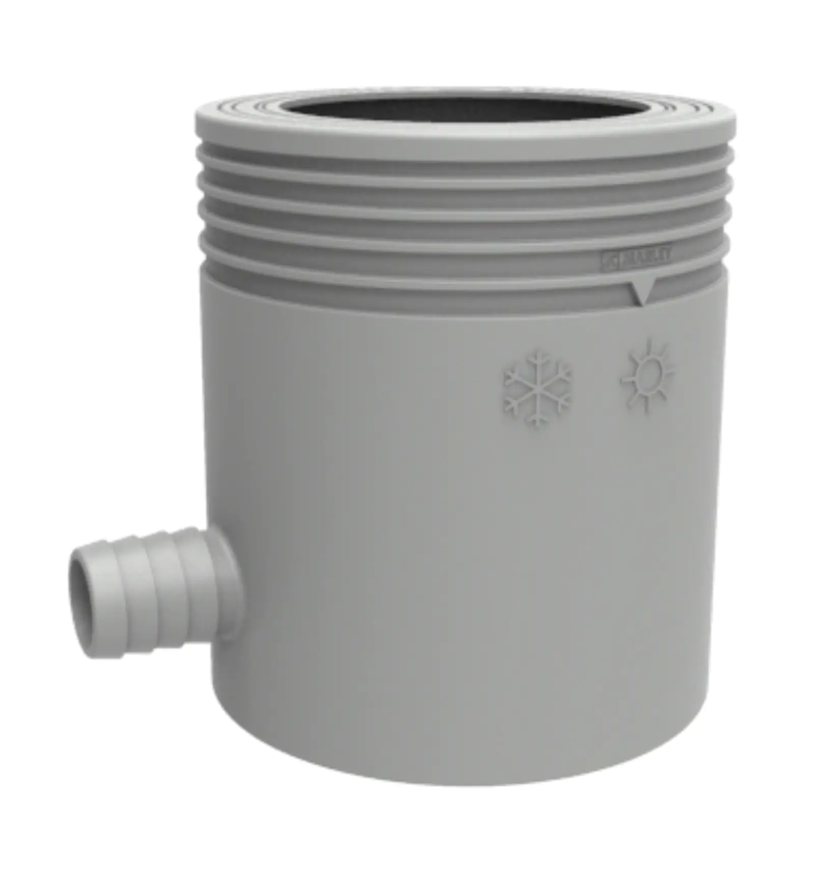 Regensammler mit FilterÜberlaufstop und Schlauchanschluss DN 53-75 mm
