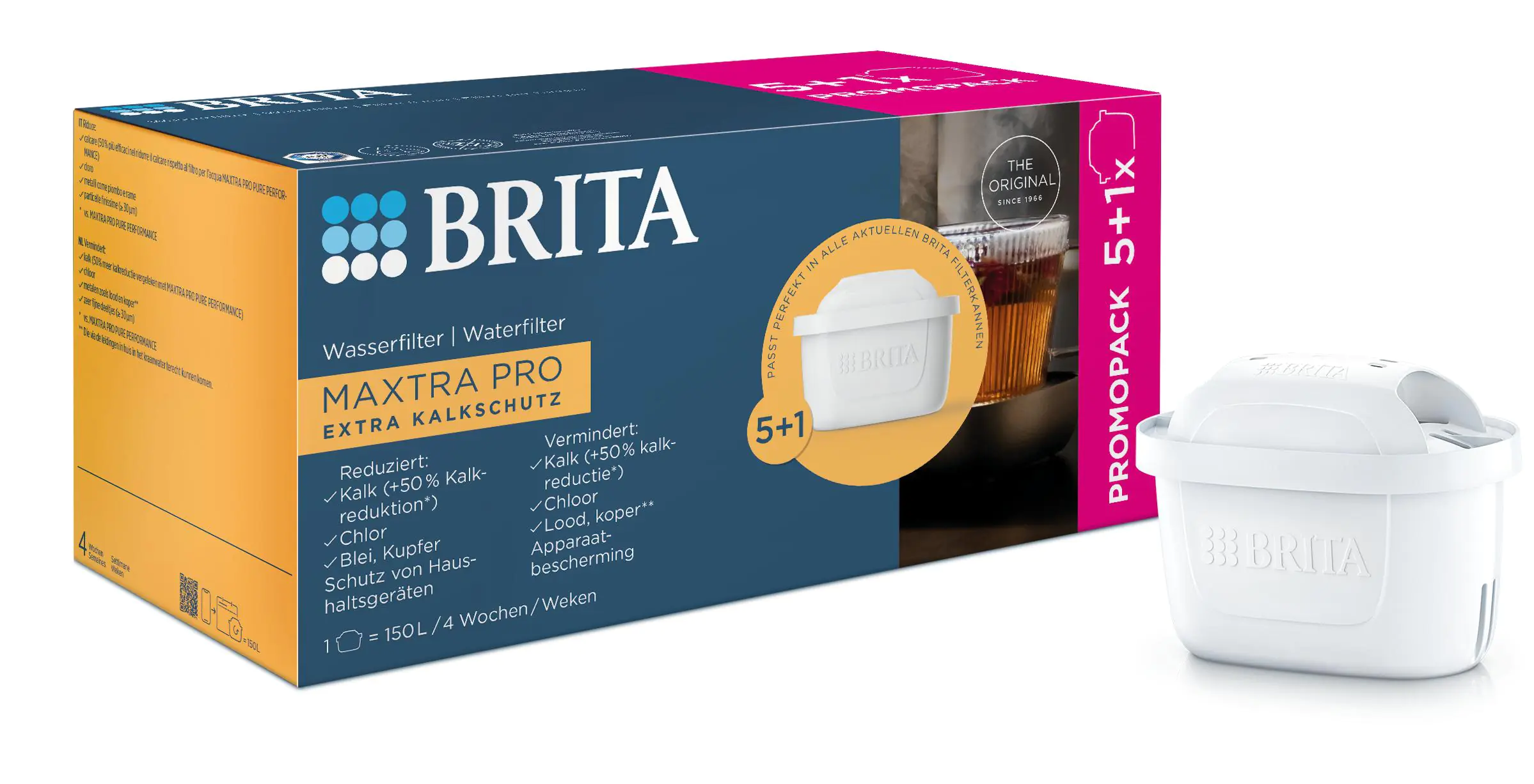 Brita Wasserfilterkartuschen MAXTRA PRO Extra Kalkschutz 5er Pack + 1 gratis
