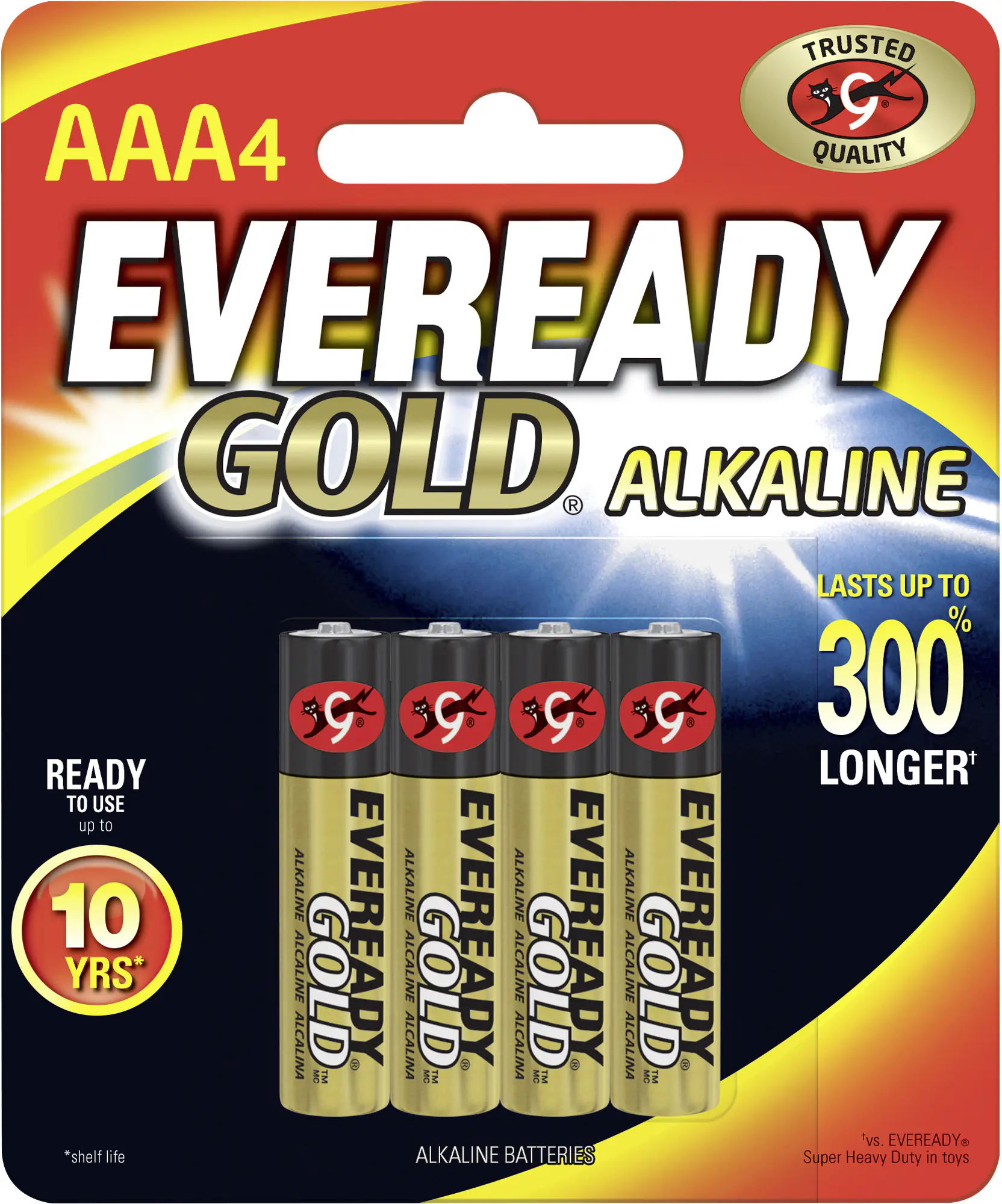 Energizer Alkaline Batterie Eveready Gold Micro AAA 4er Pack
