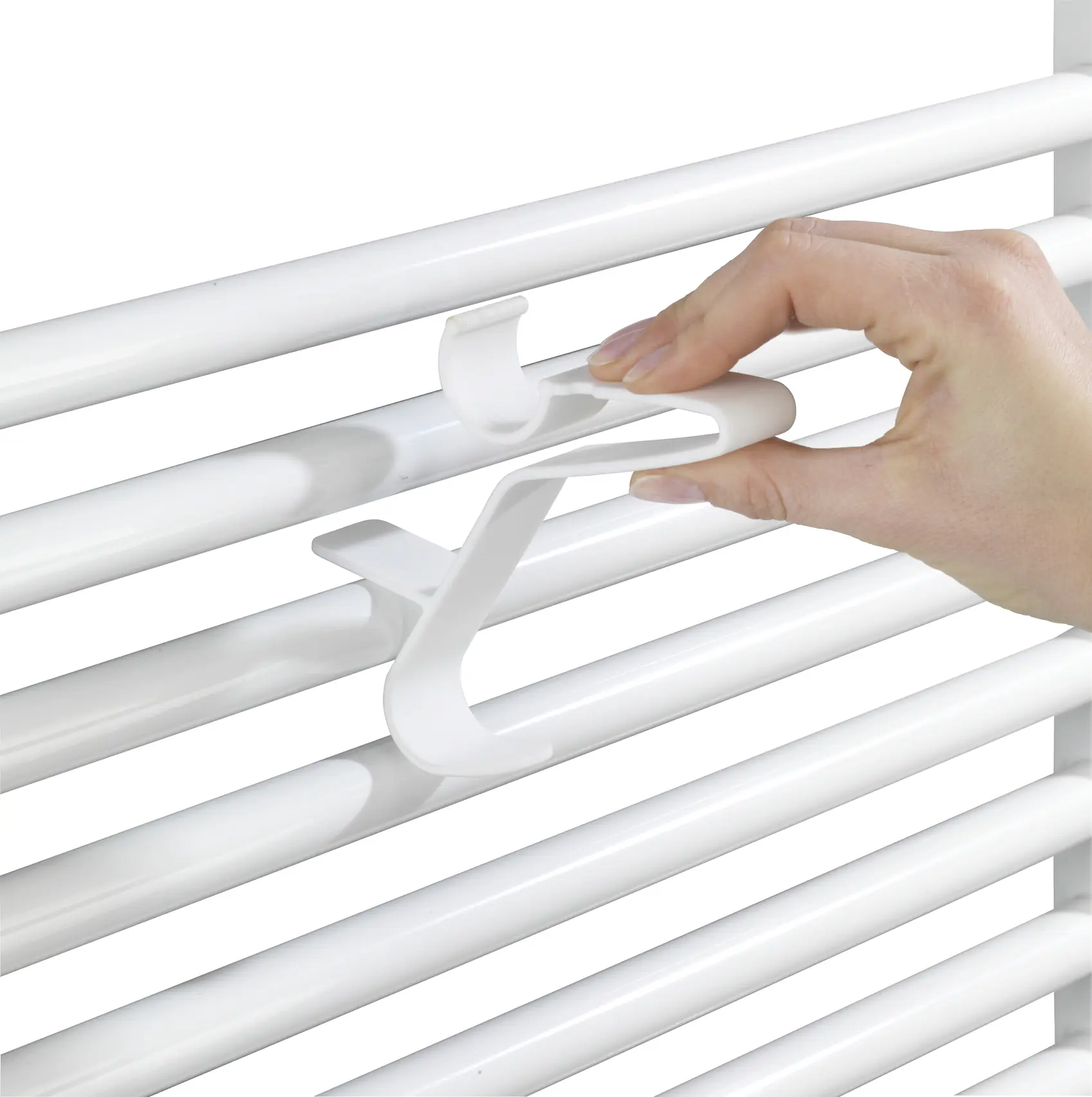 Wenko Haken für Handtuchheizkörper Polystyrol, weiß, universal