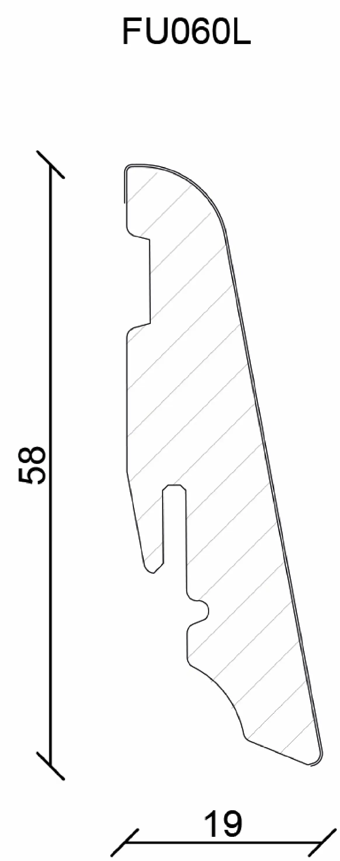Neuhofer Fußleiste 240 cm 58 x 19 mm Seekiefer grau Neuhofer Fußleiste 240 cm 58 x 19 mm Seekiefer grau
