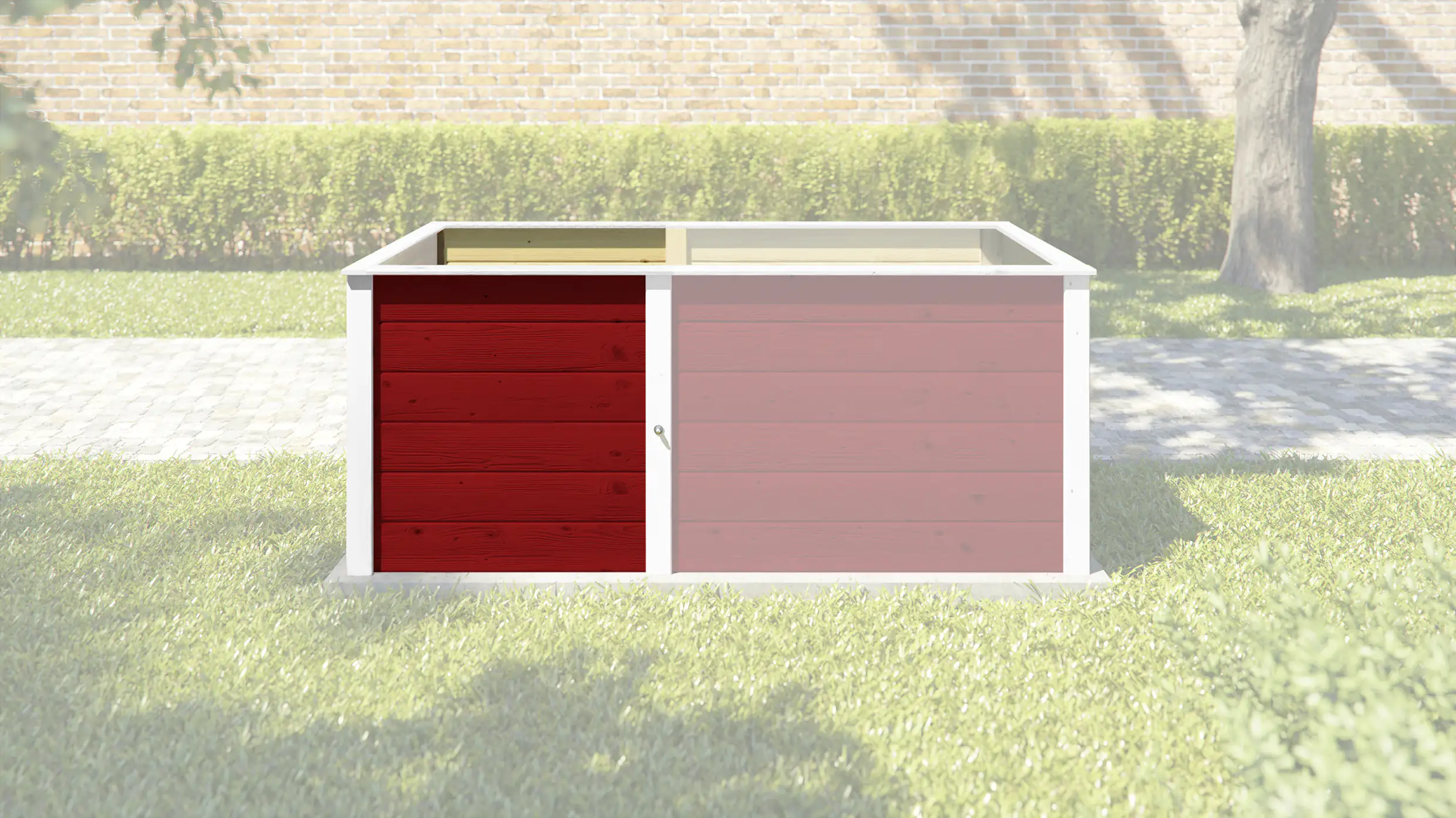 Weka Ergänzungssatz Hochbeet Modular , 21 mm, rot, 67 cm