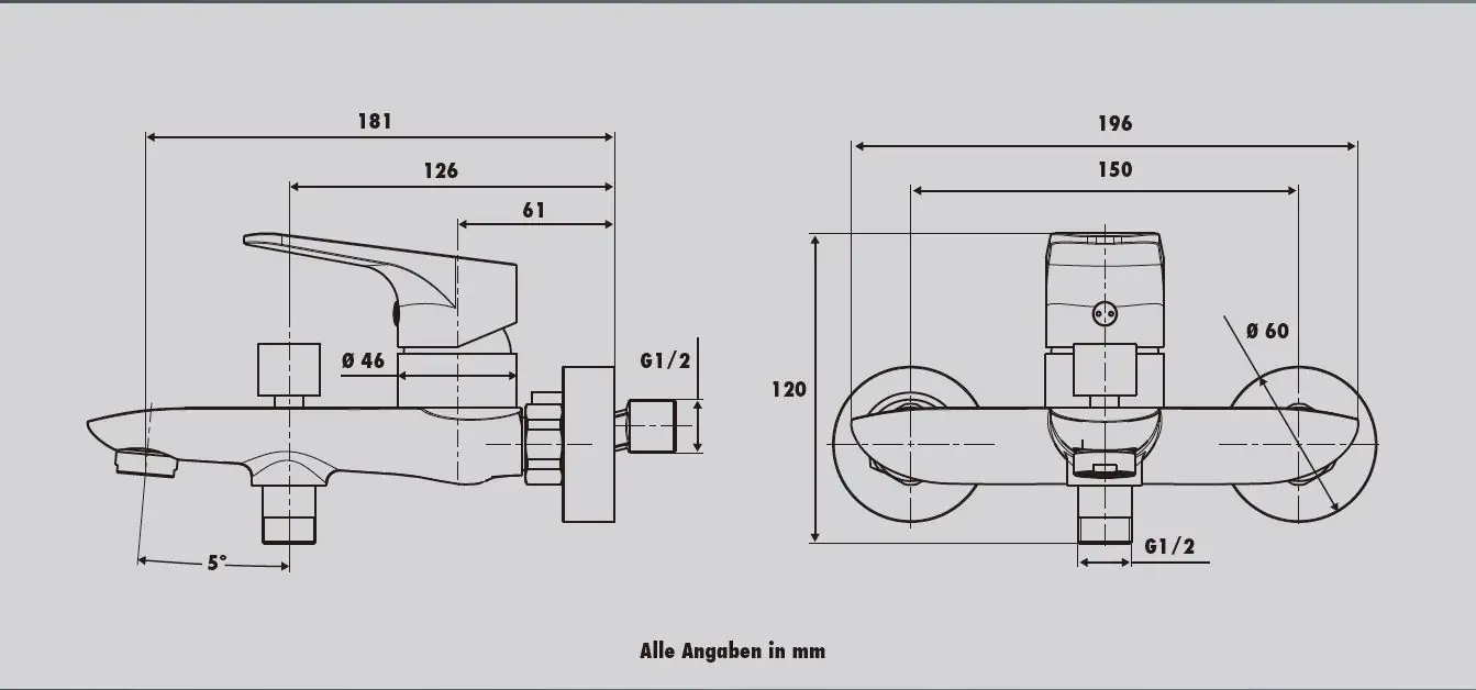 TrendLine Badewannenarmatur Miami verchromt TrendLine Badewannenarmatur Miami verchromt