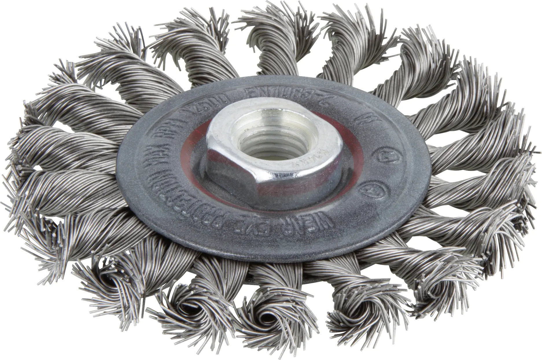 Wolfcraft Scheibendrahtbürste gezopft für Winkelschleifer