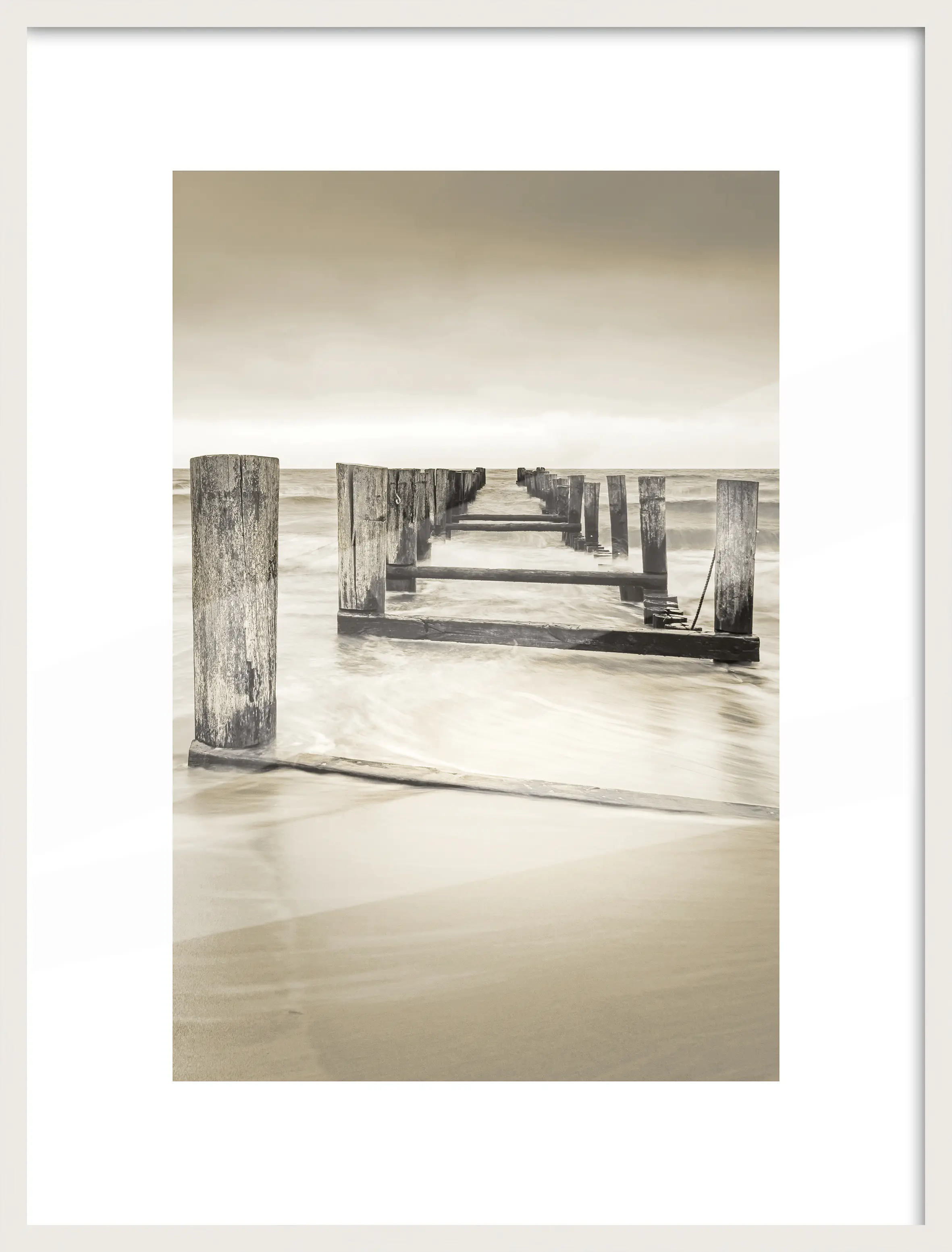 Bilderrahmen Holz Luzern weiß 60 x 80 cm 