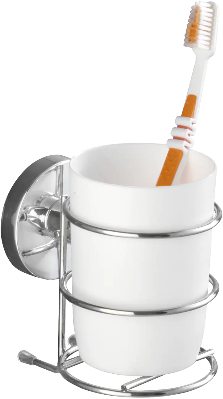 Wenko Vacuum-Loc Zahnputzbecher Milazzo chrom Wenko Vacuum-Loc Zahnputzbecher Milazzo chrom