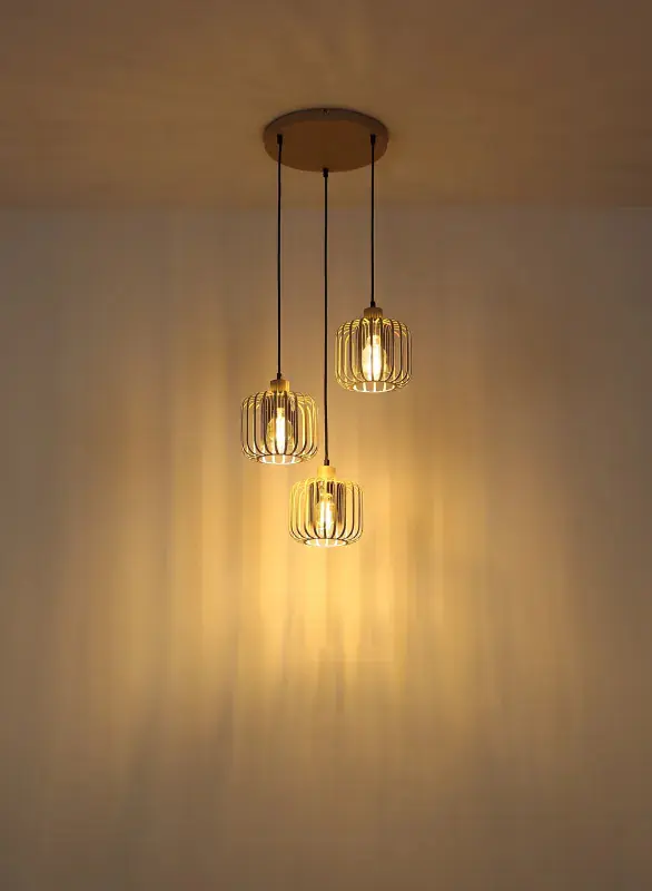 Globo Hängeleuchte Alfred 44 x 120 cm Ø x H sandfarben matt