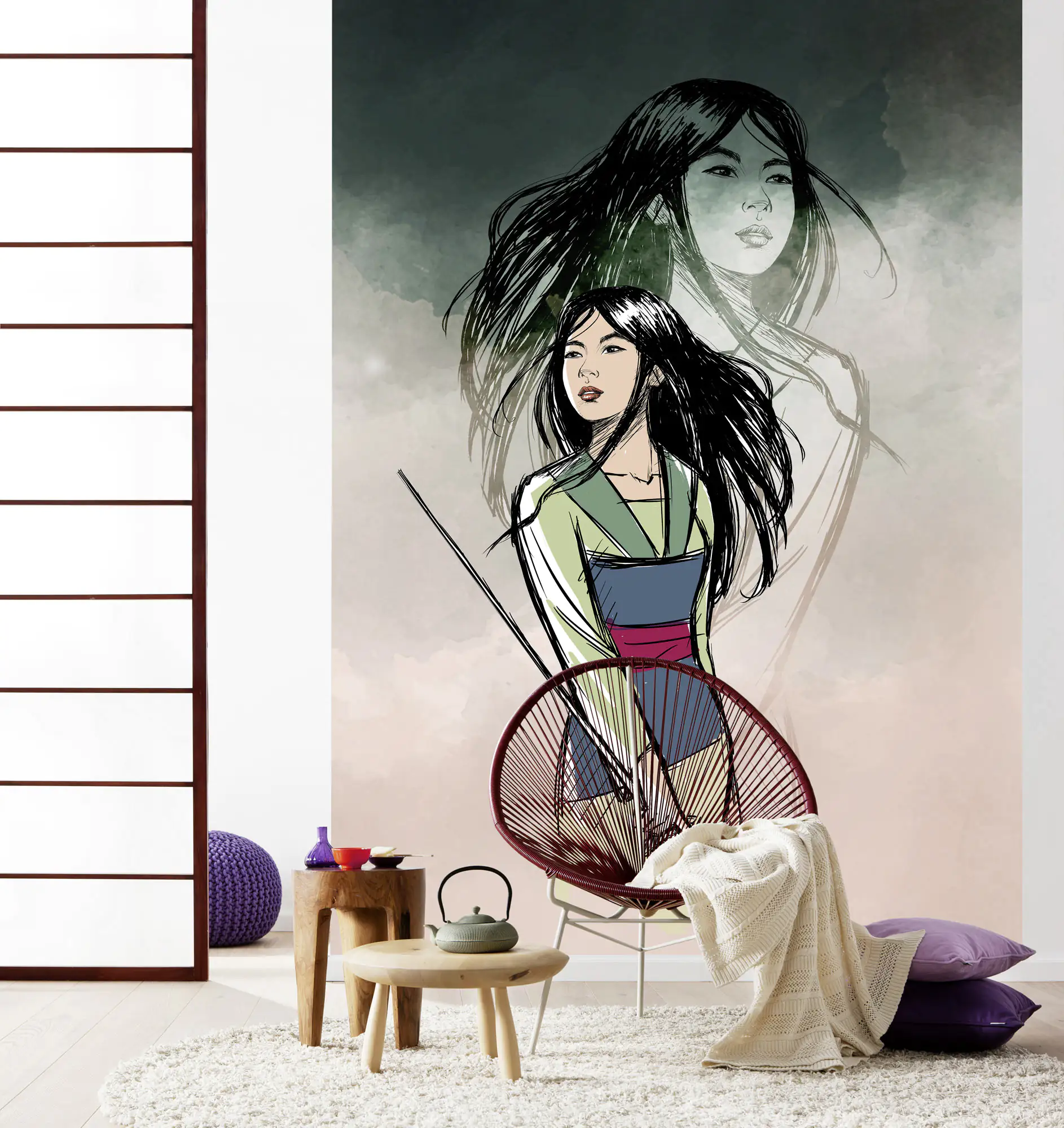 Komar Vlies Fototapete Brave Mulan 200 x 280 cm 