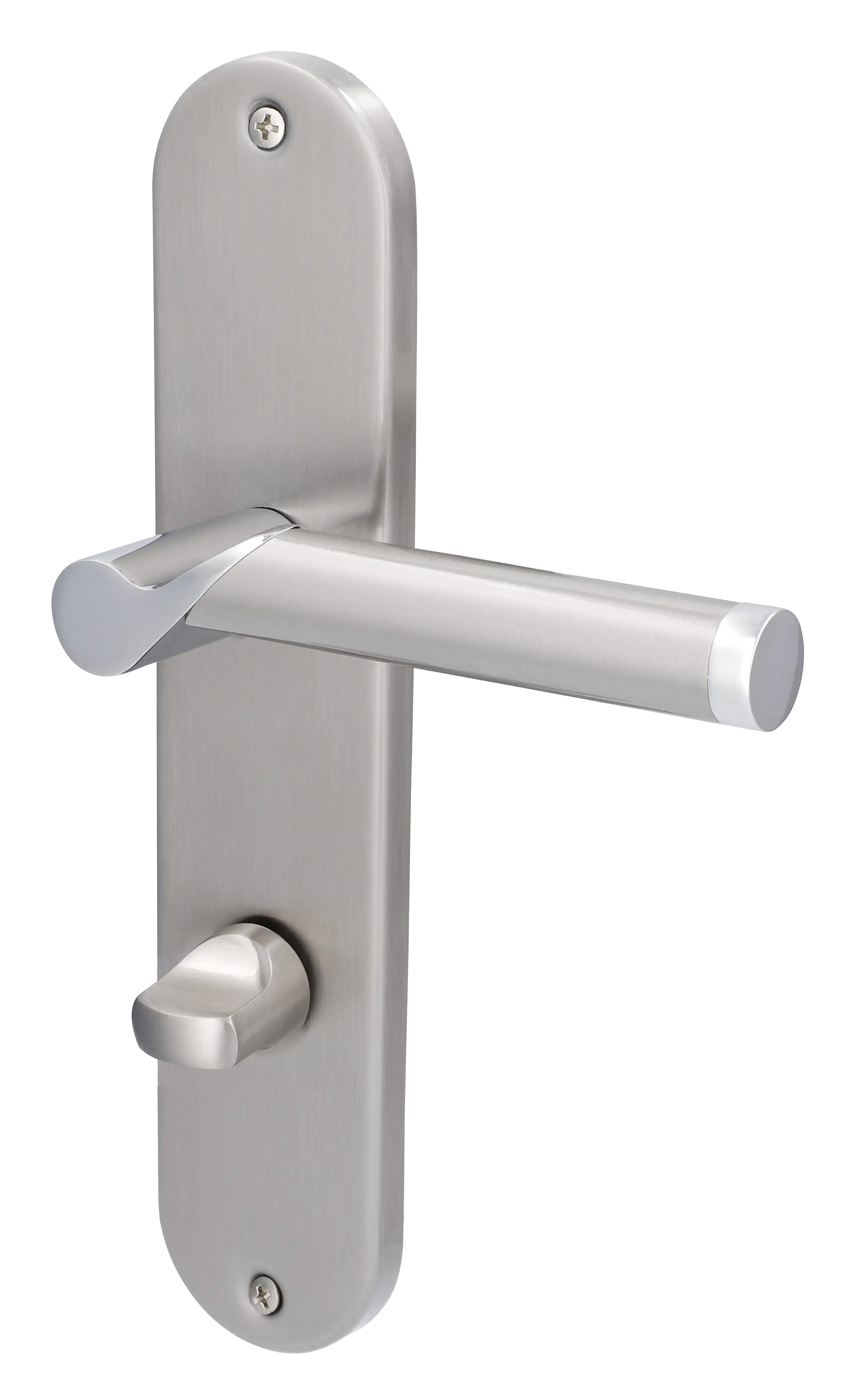 Alpertec WC-Langschildgarnitur Renofast II Messing Bi-Colour abgerundet