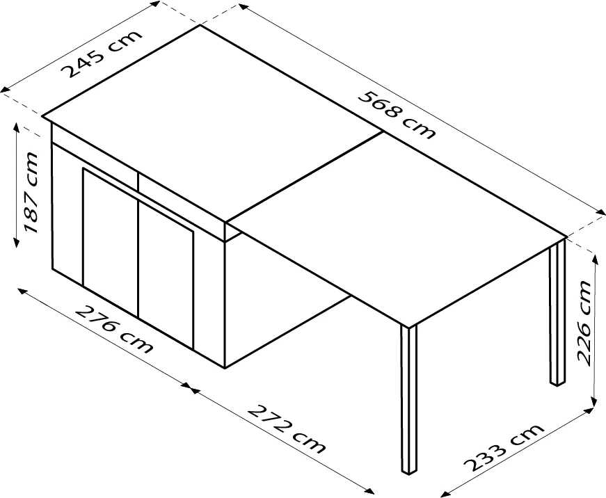 Pergart Metallgerätehaus Rheinfelden 108 Set 290 x 245 x 226 cm anthrazit Pergart Metallgerätehaus Rheinfelden 108 Set 290 x 245 x 226 cm anthrazit