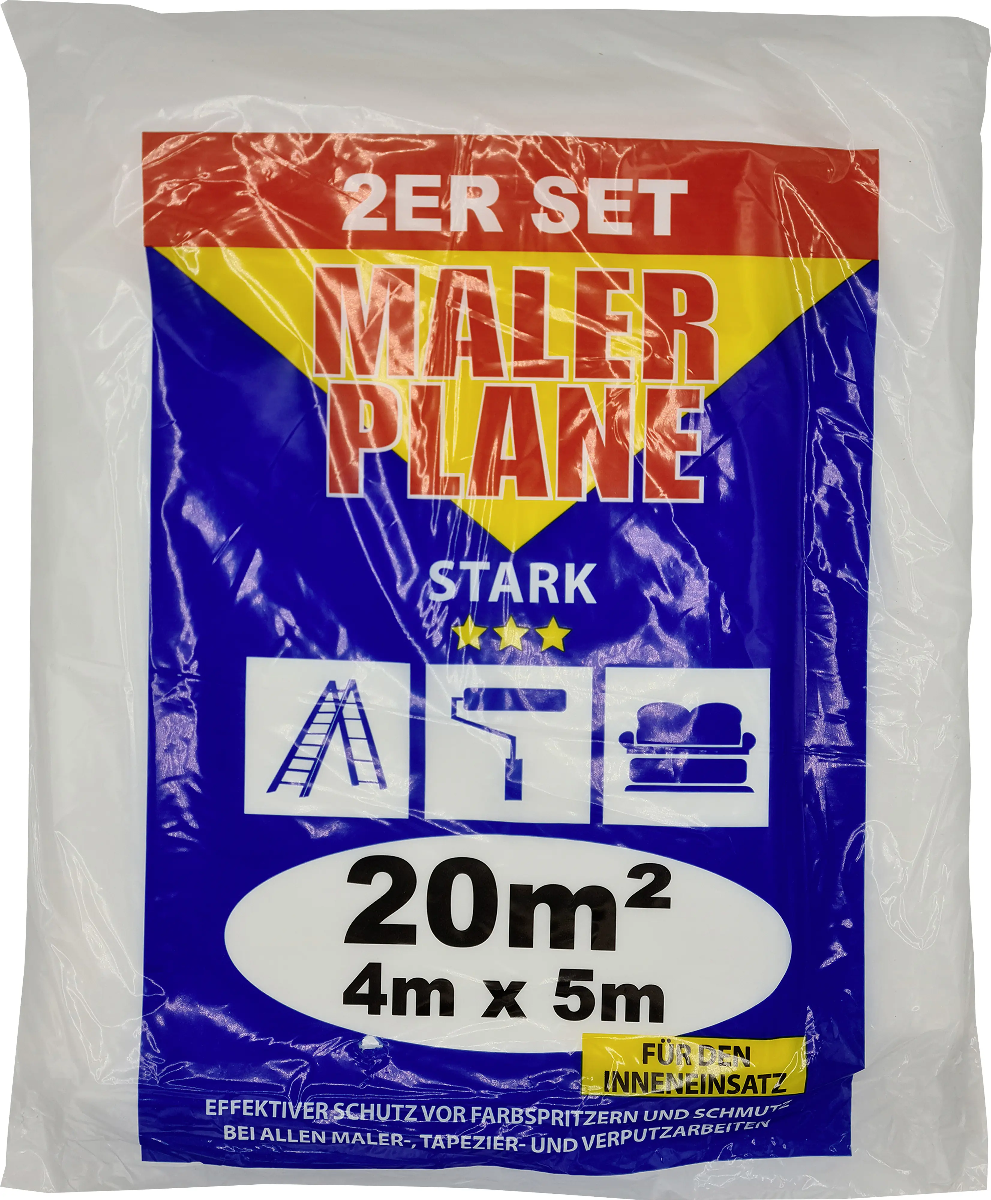 JUFOL Abdeckplane 2-er Set 2 mal 4 x 5 m, transparent