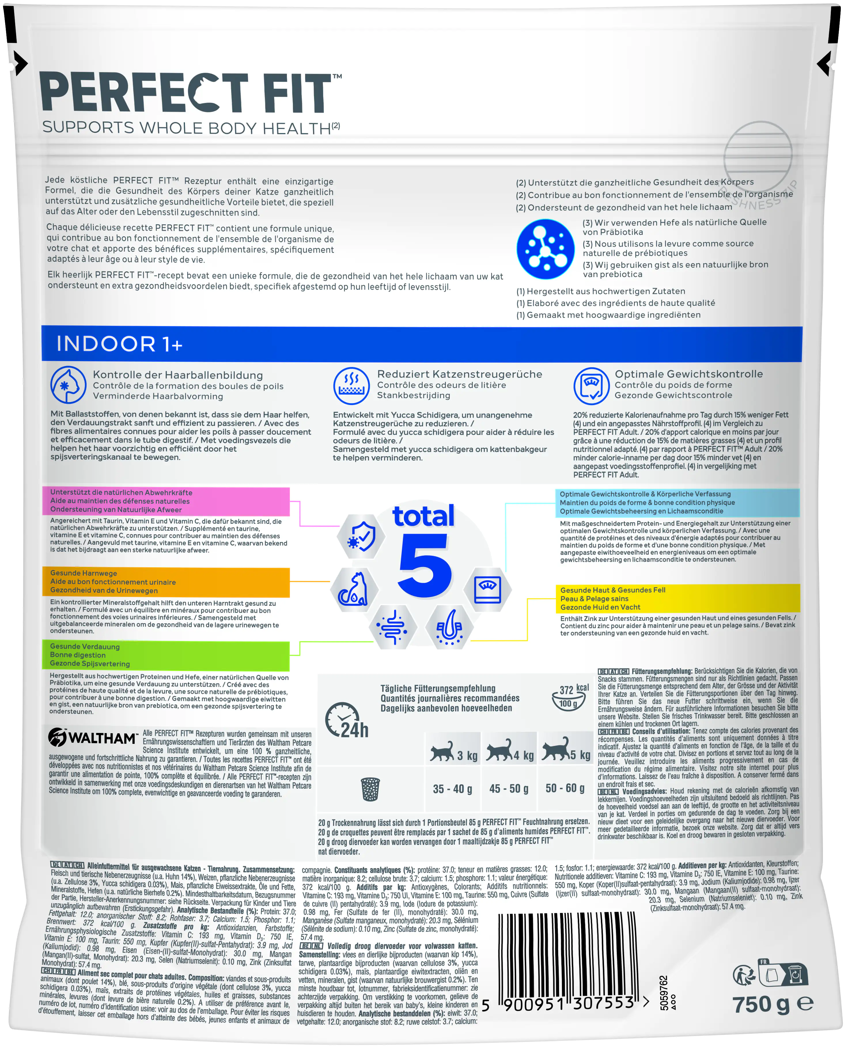 Perfect Fit Indoor 1+ mit Huhn Katzenfutter 750g