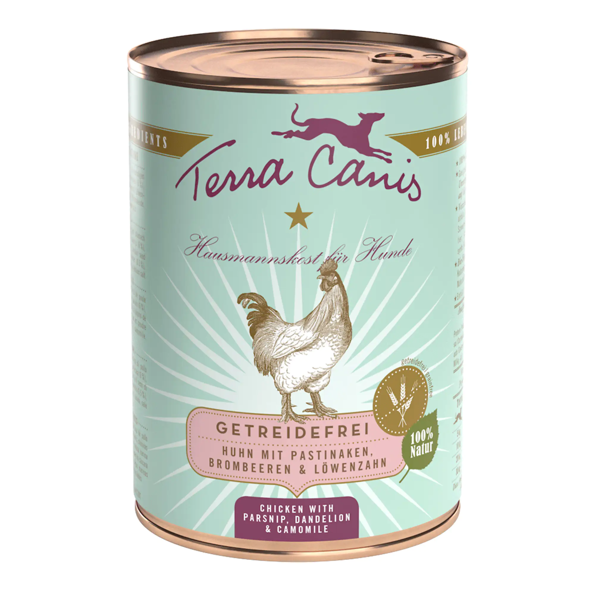 Terra Canis Getreidefrei Adult Huhn Pastinaken Löwenzahn & Brombeeren 400 g