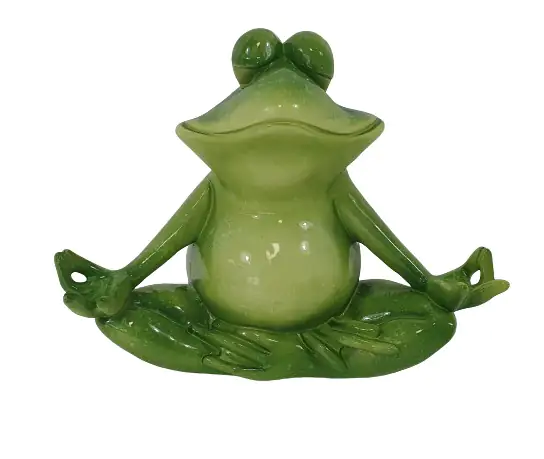 Dekofigur Yoga Frosch 32,5 x 25,5 cm grün 